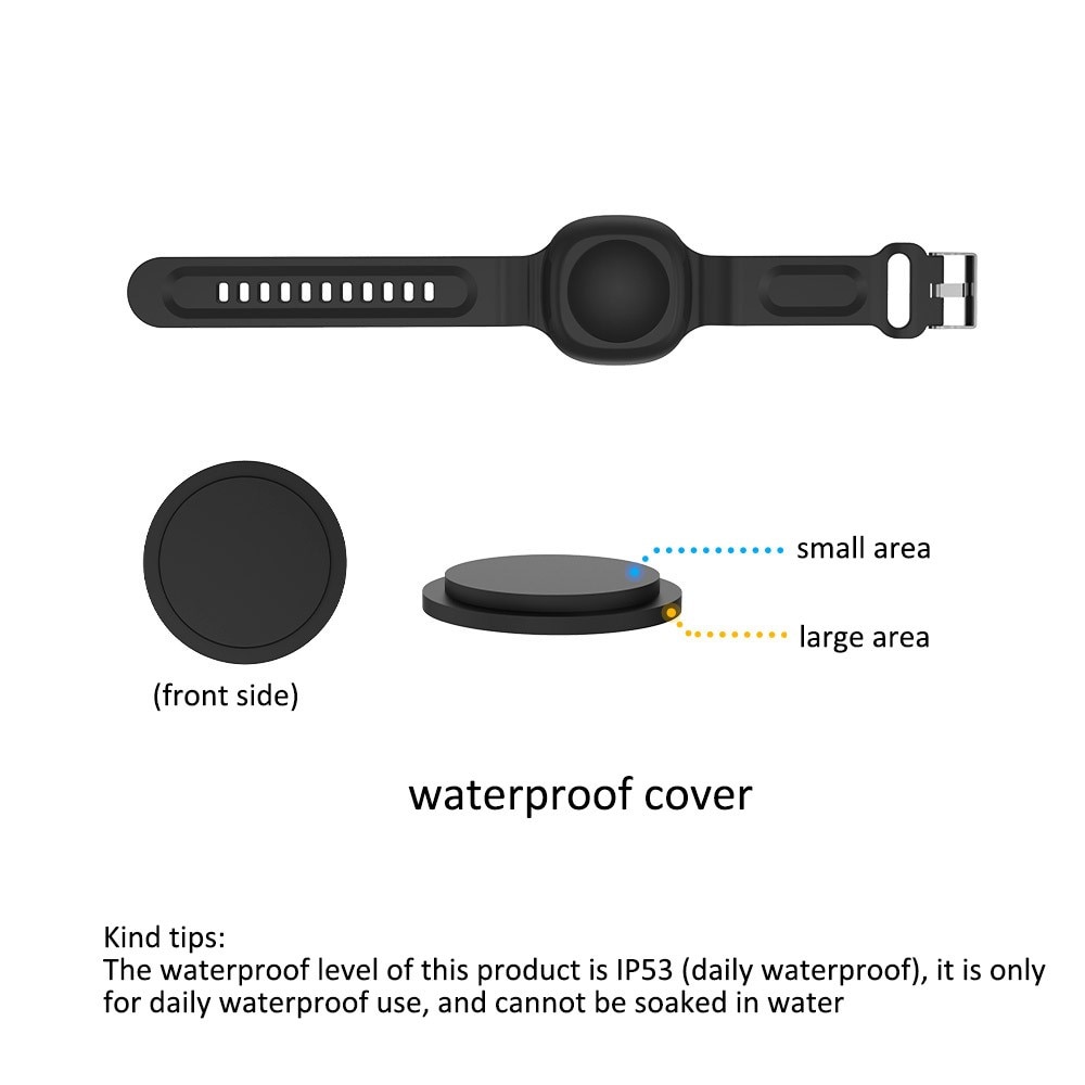 Samsung Galaxy SmartTag Vandtæt Silikonearmbånd sort