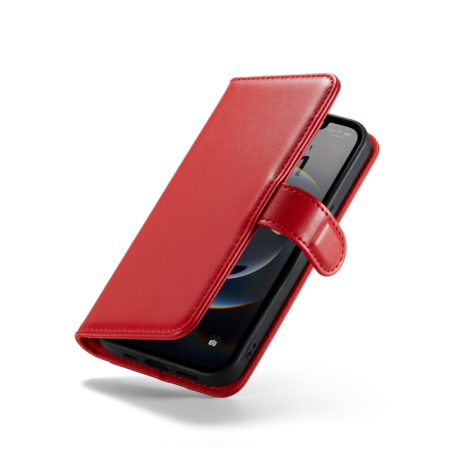 Ægte Læderetui iPhone 12/iPhone 12 Pro Rød