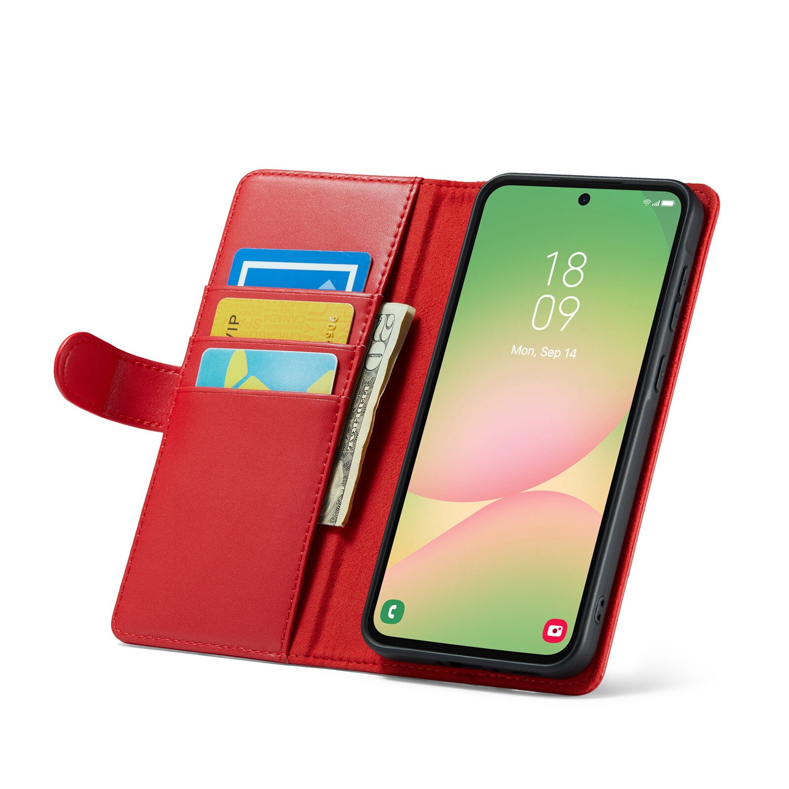 Ægte Læderetui Samsung Galaxy A56 Rød