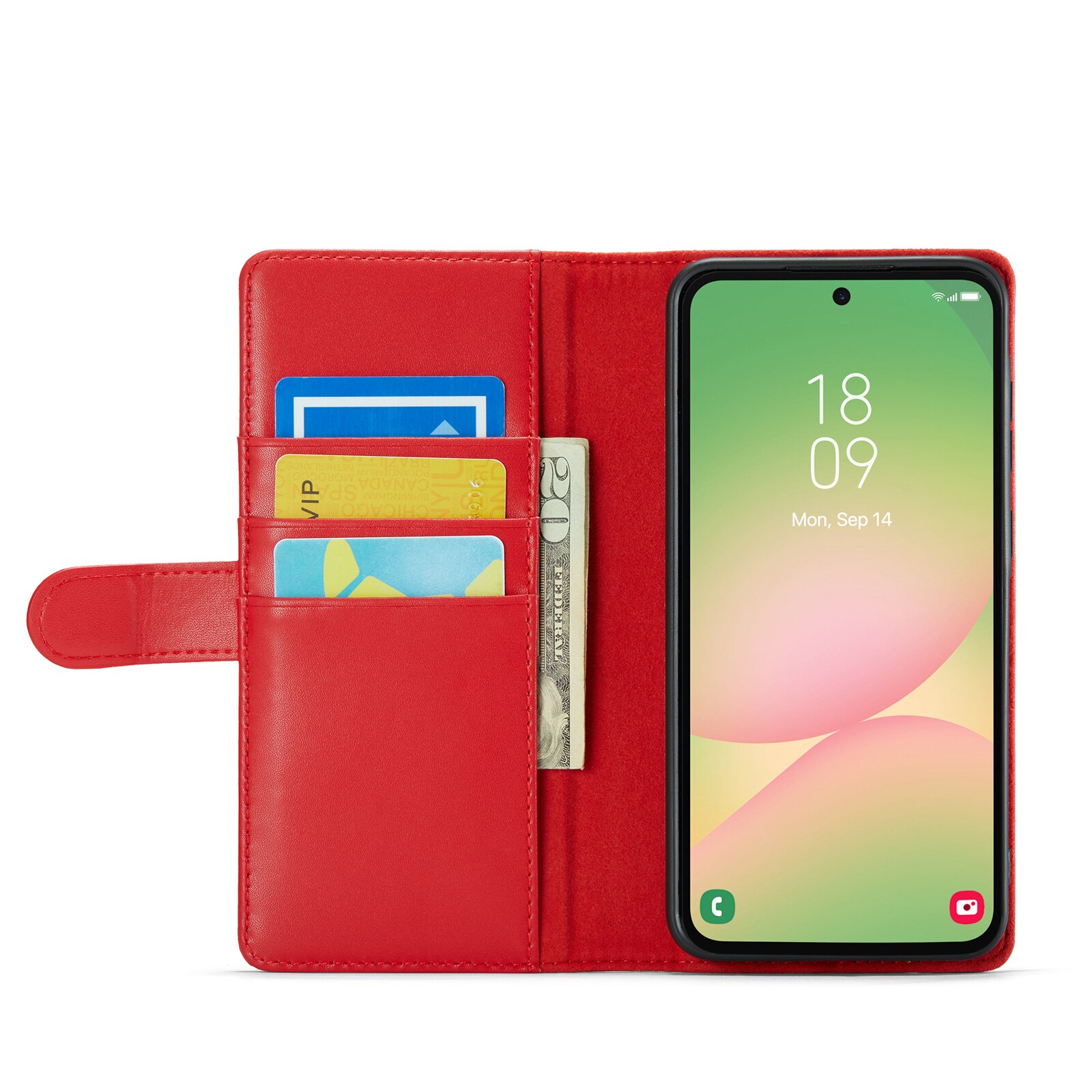 Ægte Læderetui Samsung Galaxy A56 Rød