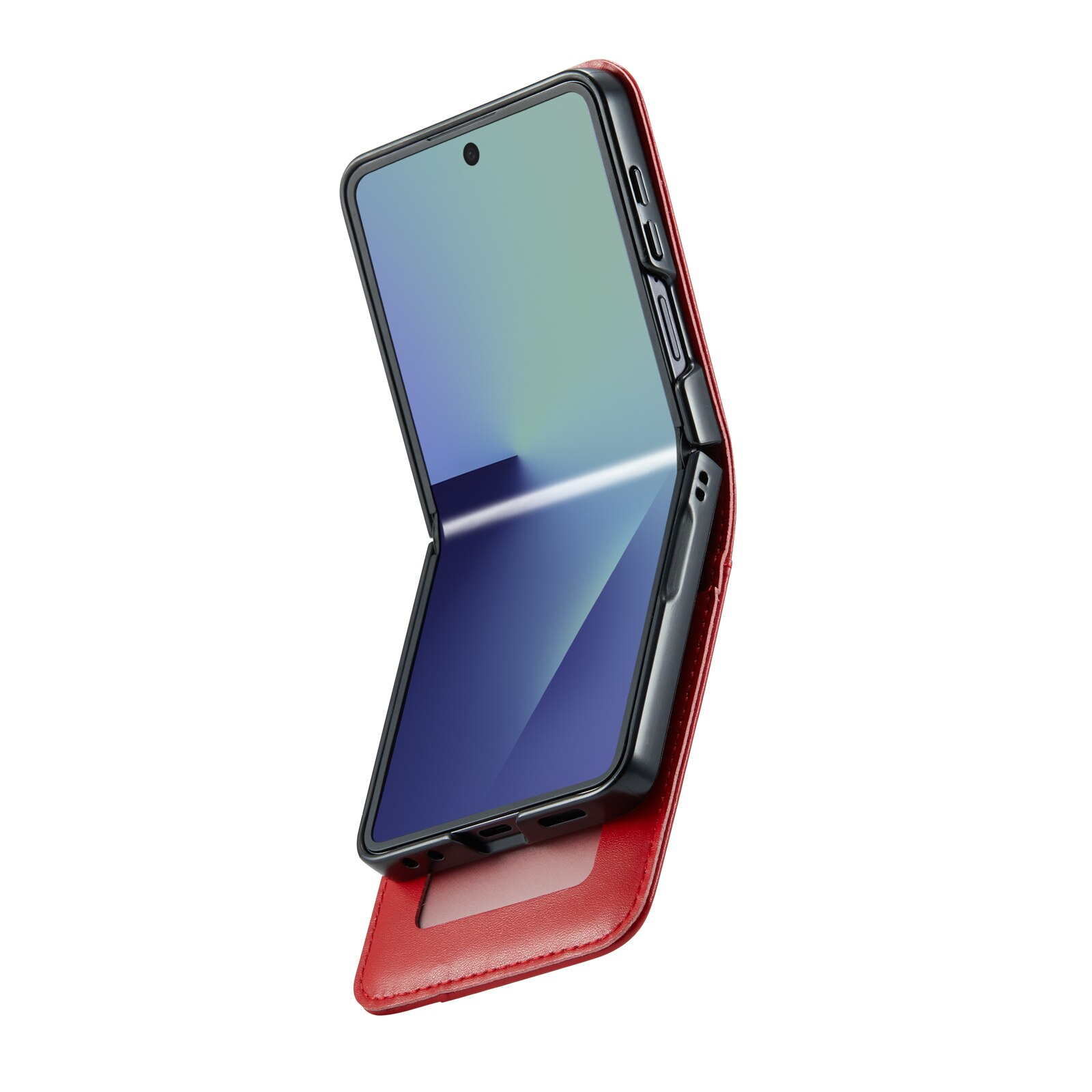 Ægte Læderetui Samsung Galaxy Z Flip 7 Rød