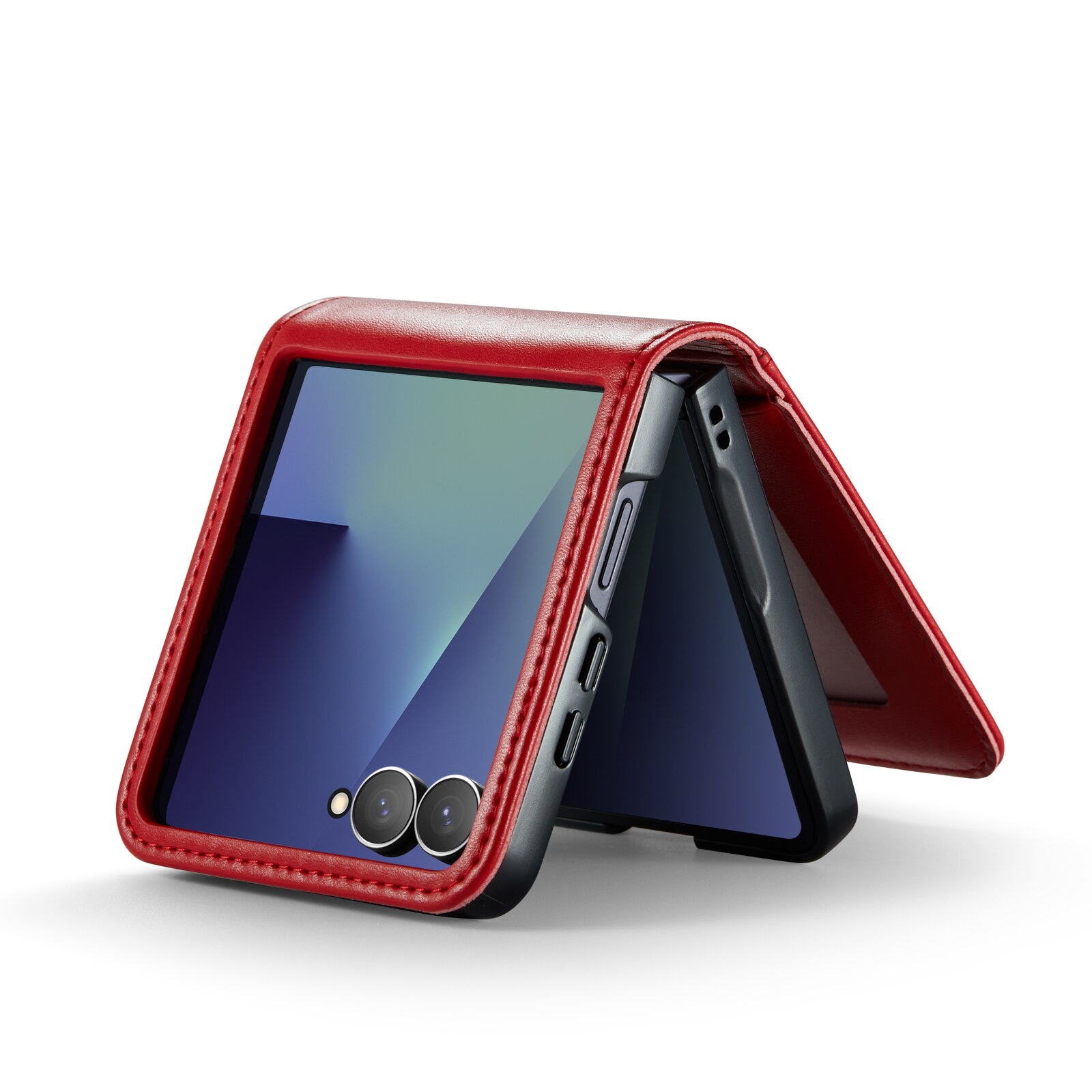Ægte Læderetui Samsung Galaxy Z Flip 7 Rød