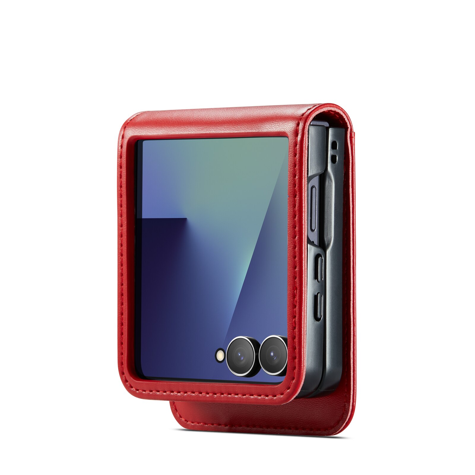 Ægte Læderetui Samsung Galaxy Z Flip 7 Rød