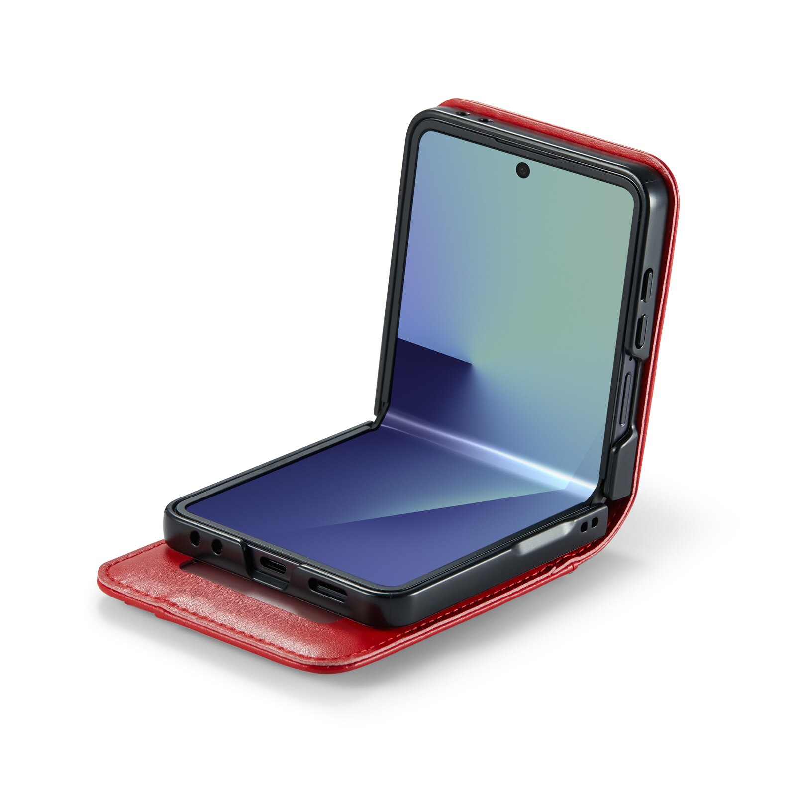Ægte Læderetui Samsung Galaxy Z Flip 7 Rød