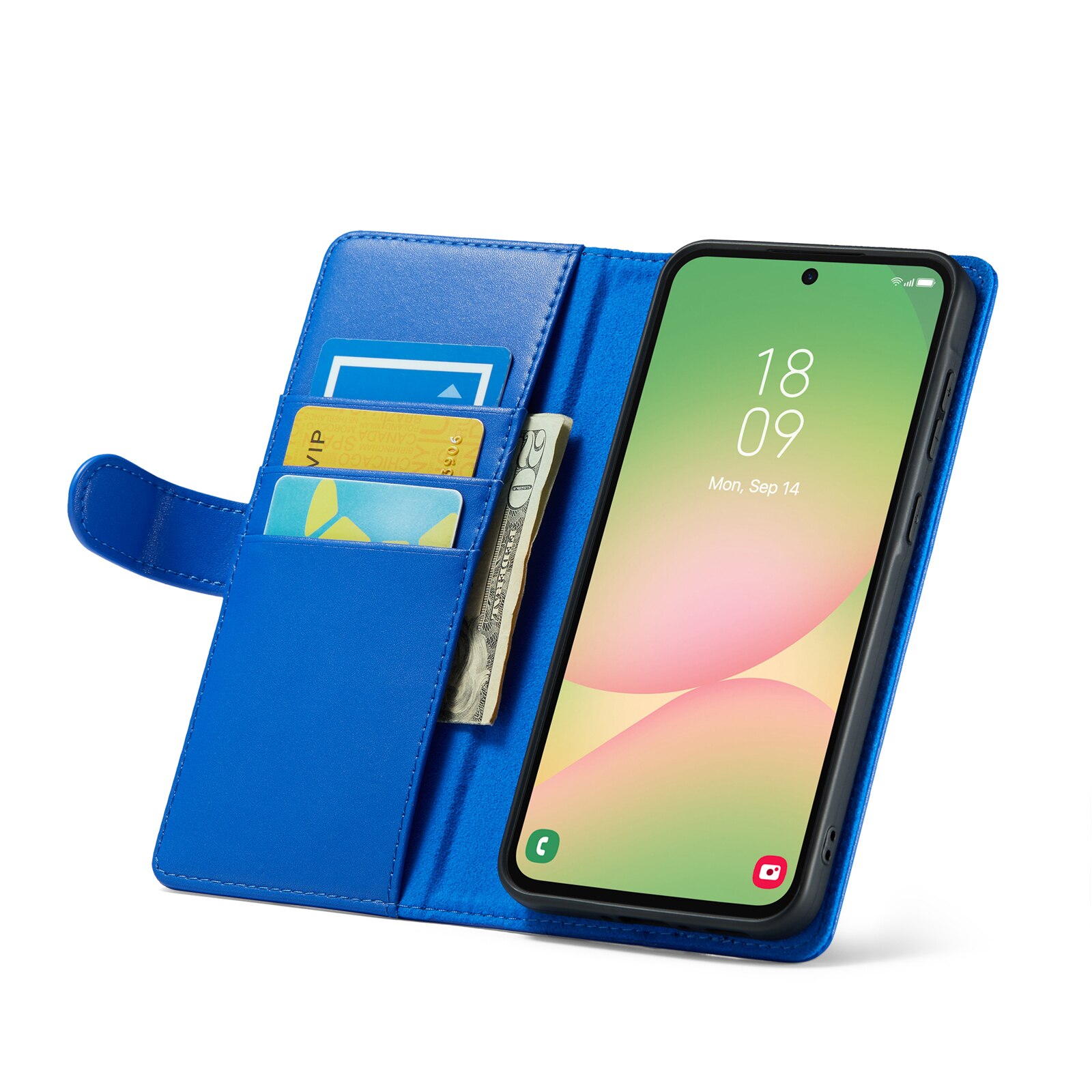 Ægte Læderetui Samsung Galaxy A56 Blå