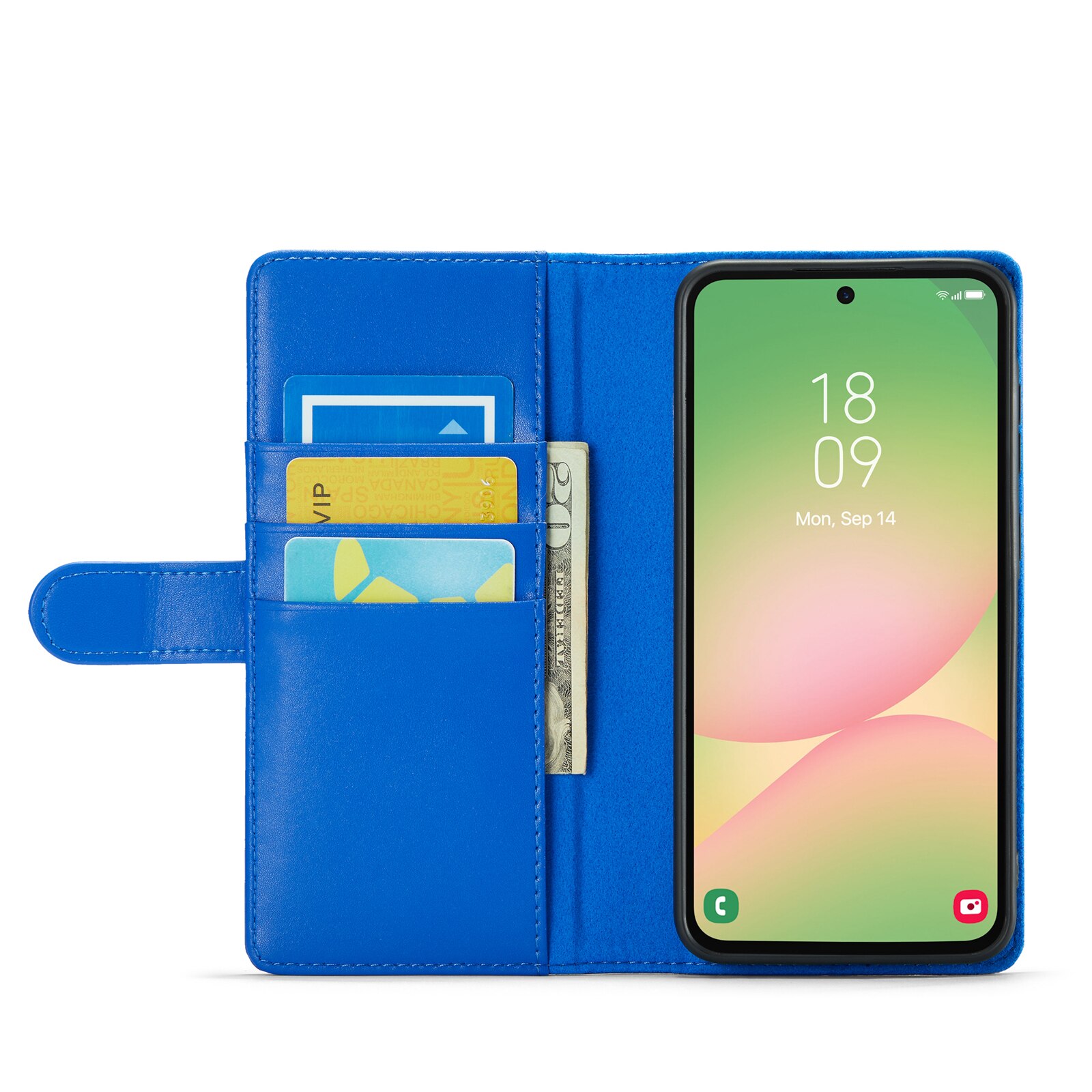 Ægte Læderetui Samsung Galaxy A56 Blå