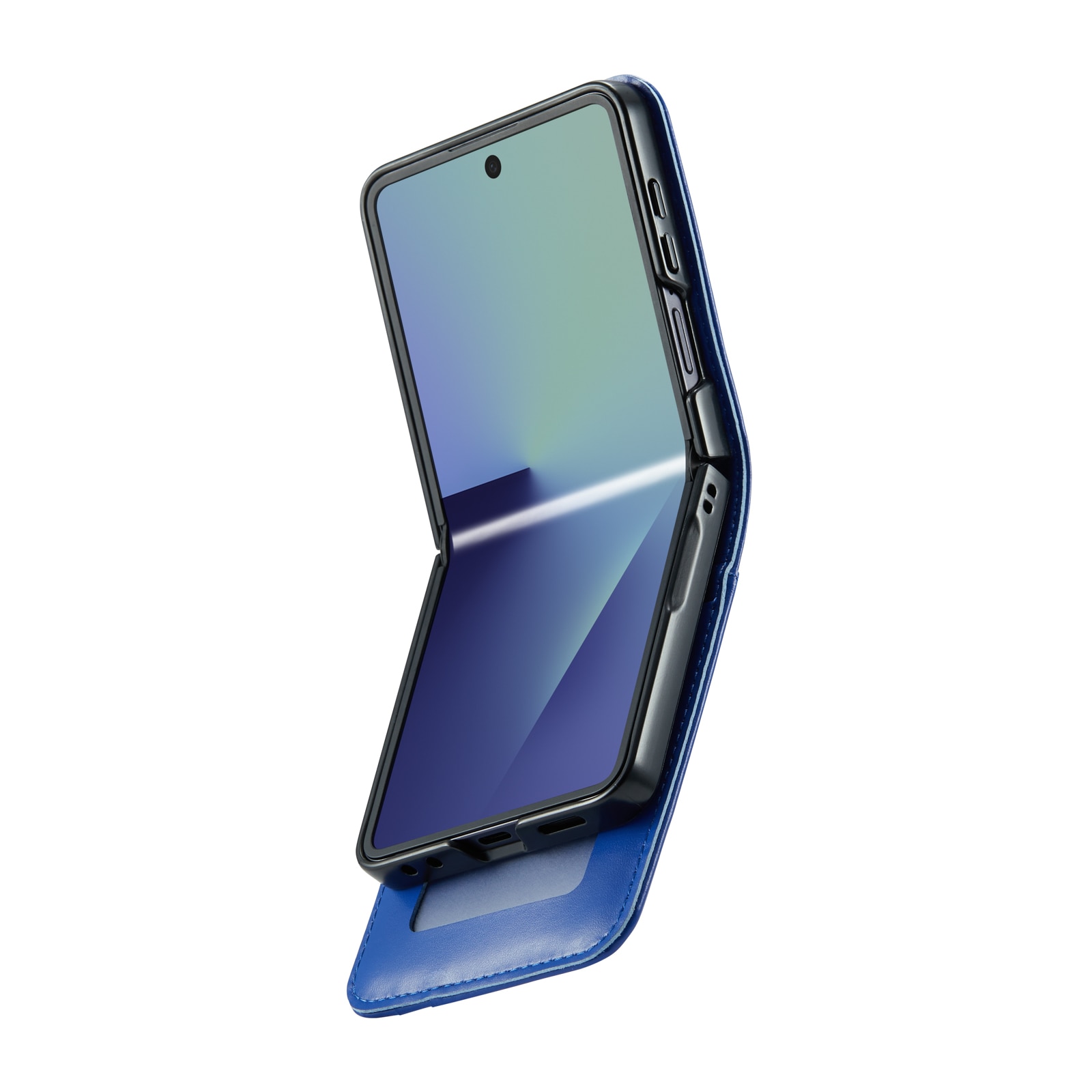 Ægte Læderetui Samsung Galaxy Z Flip 7 Blå