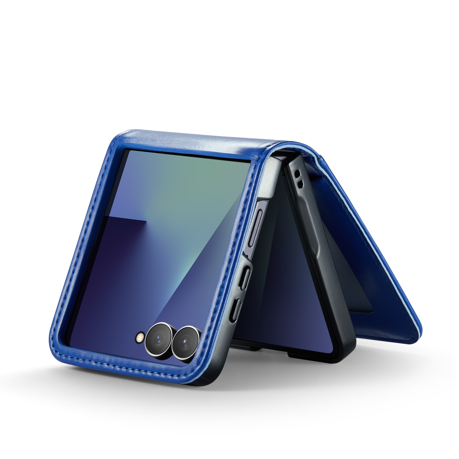 Ægte Læderetui Samsung Galaxy Z Flip 7 Blå