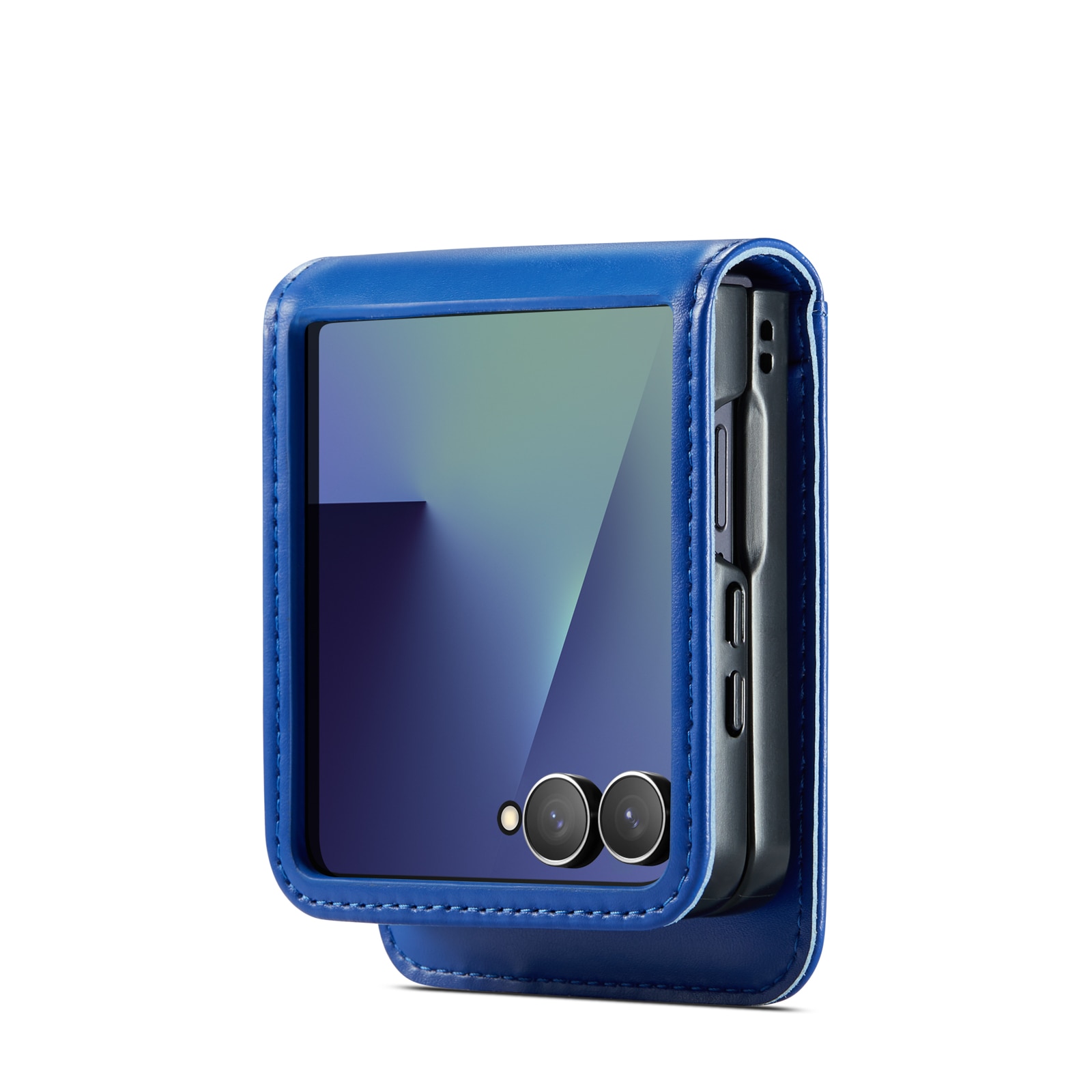 Ægte Læderetui Samsung Galaxy Z Flip 7 Blå