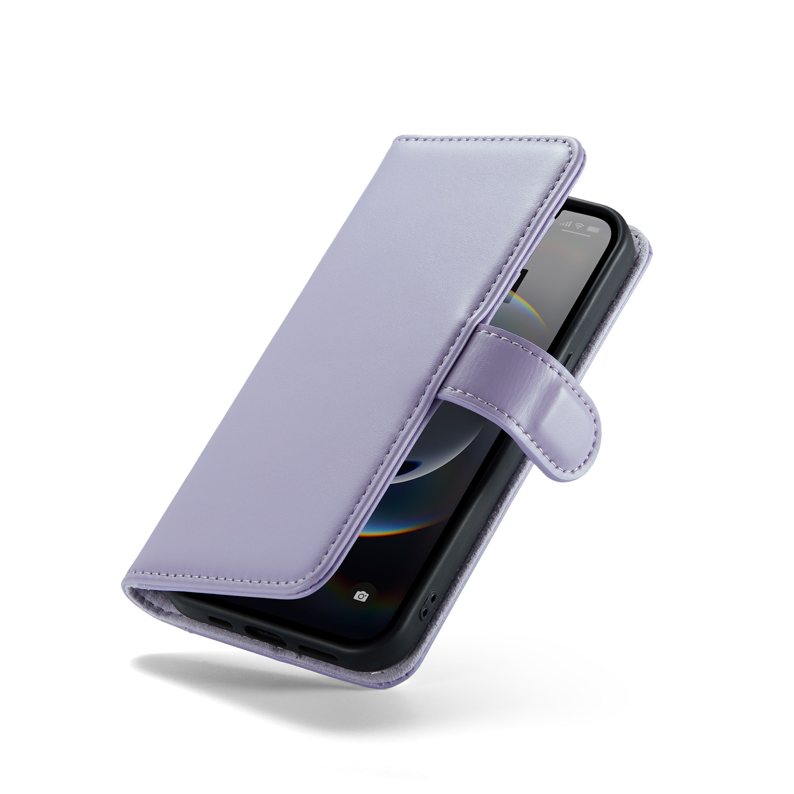 Ægte Læderetui iPhone 12/iPhone 12 Pro Lilla
