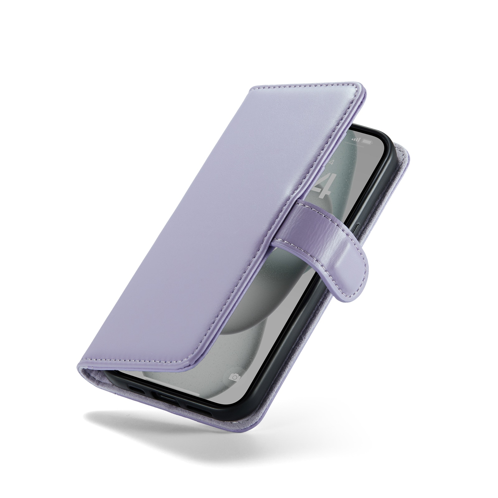 Ægte Læderetui iPhone 13 Lilla
