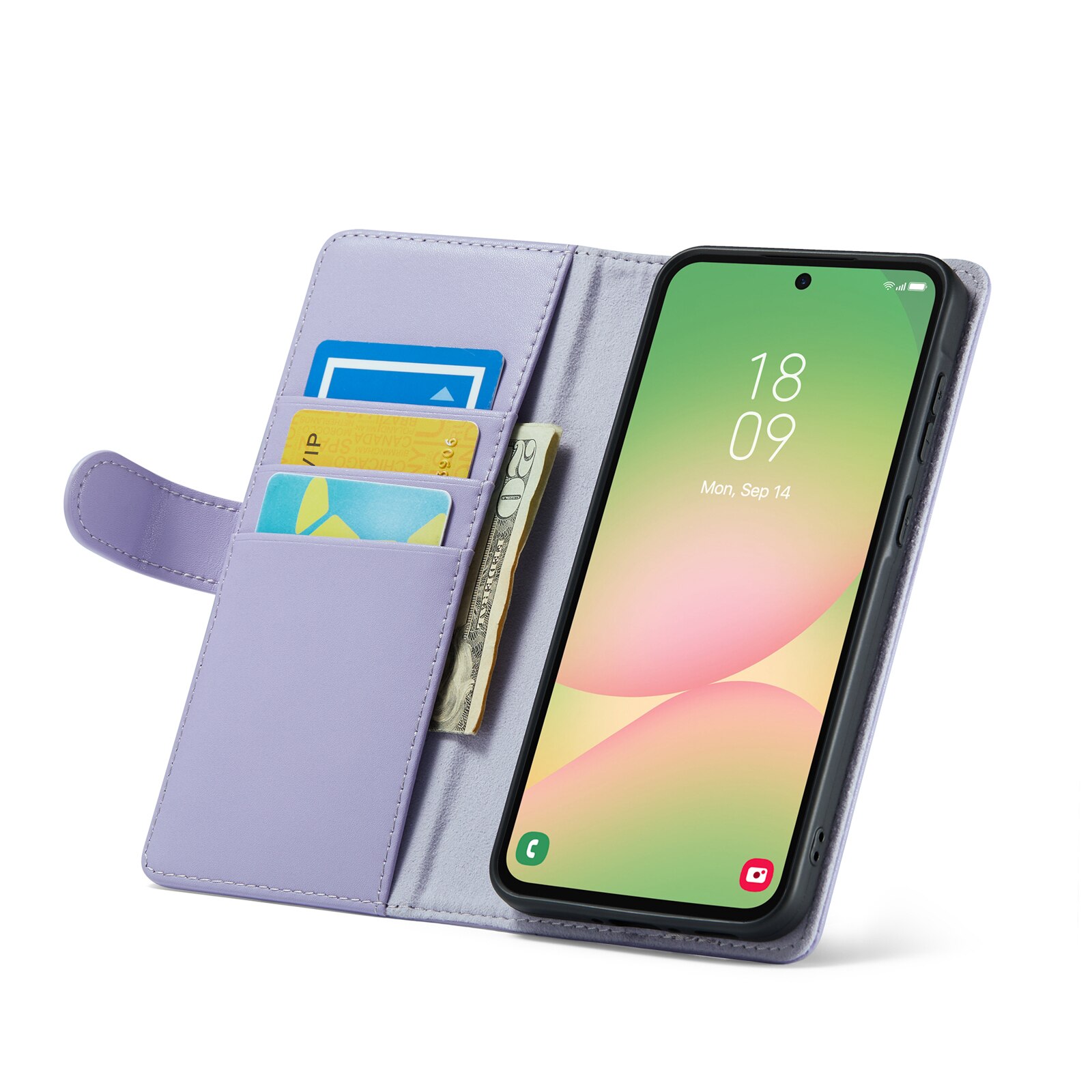 Ægte Læderetui Samsung Galaxy A56 Lilla