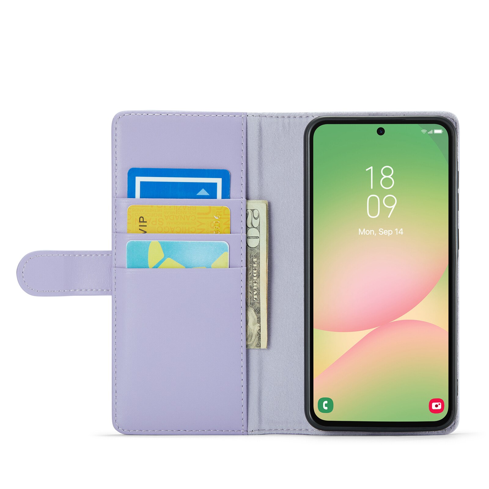 Ægte Læderetui Samsung Galaxy A56 Lilla