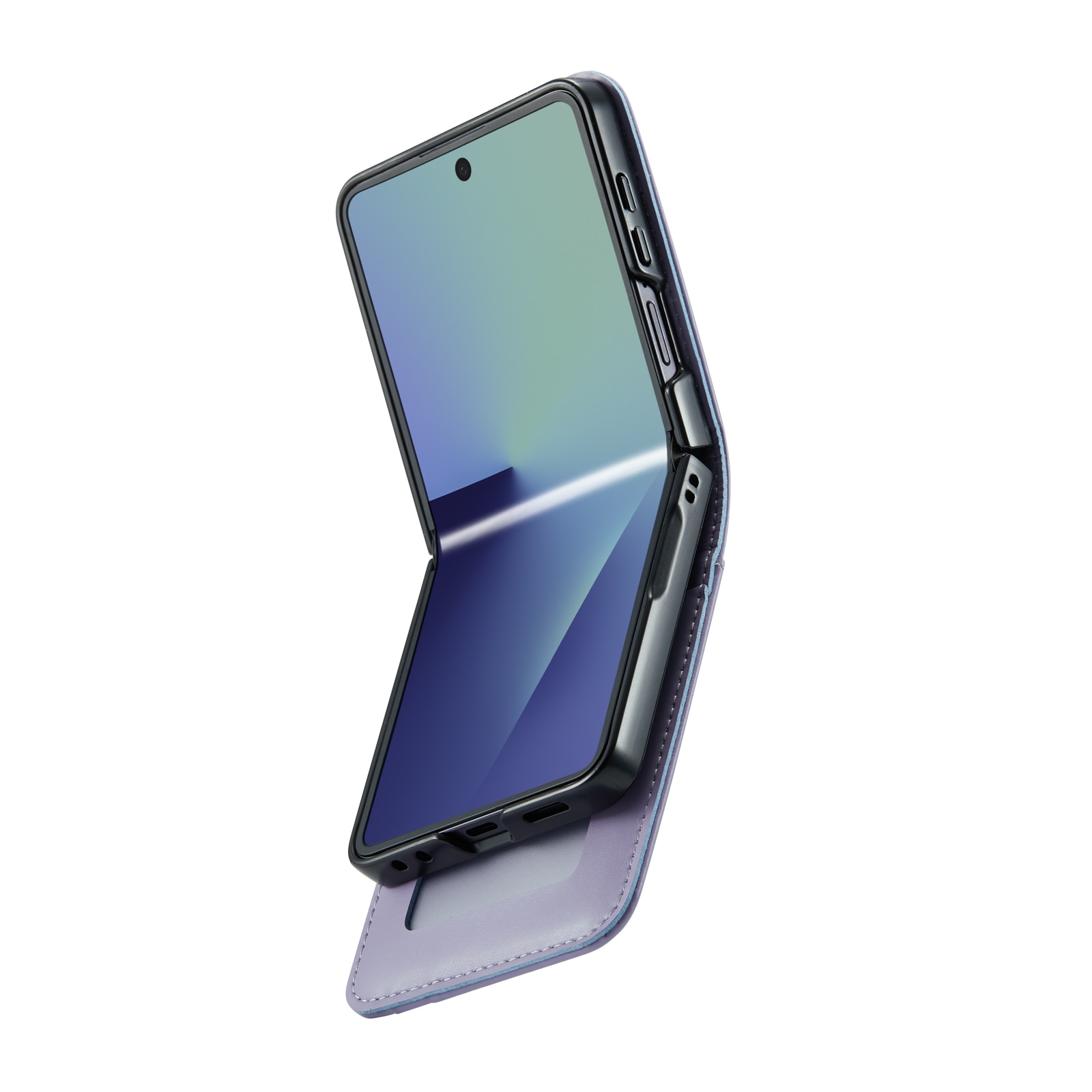 Ægte Læderetui Samsung Galaxy Z Flip 7 Lilla