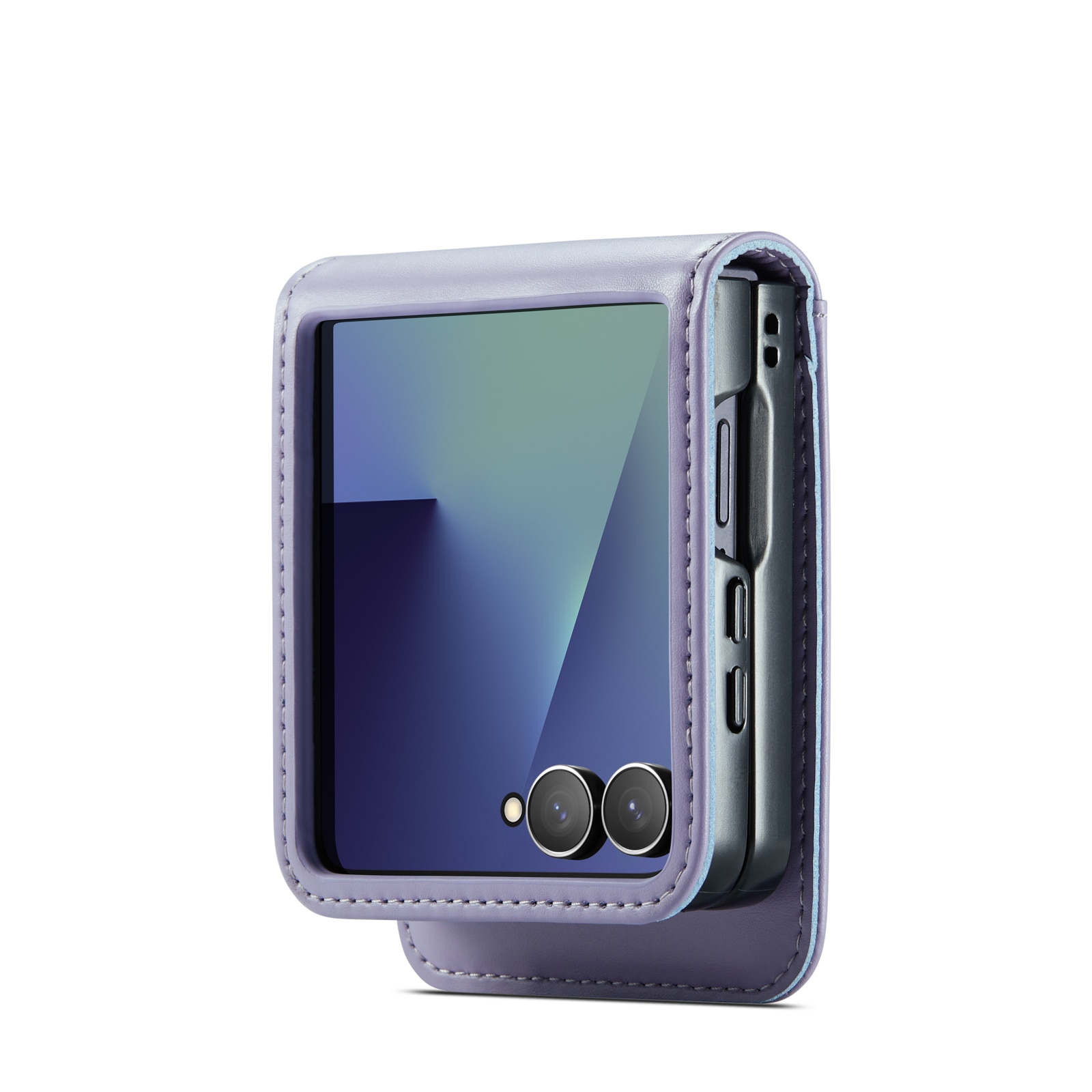 Ægte Læderetui Samsung Galaxy Z Flip 7 Lilla