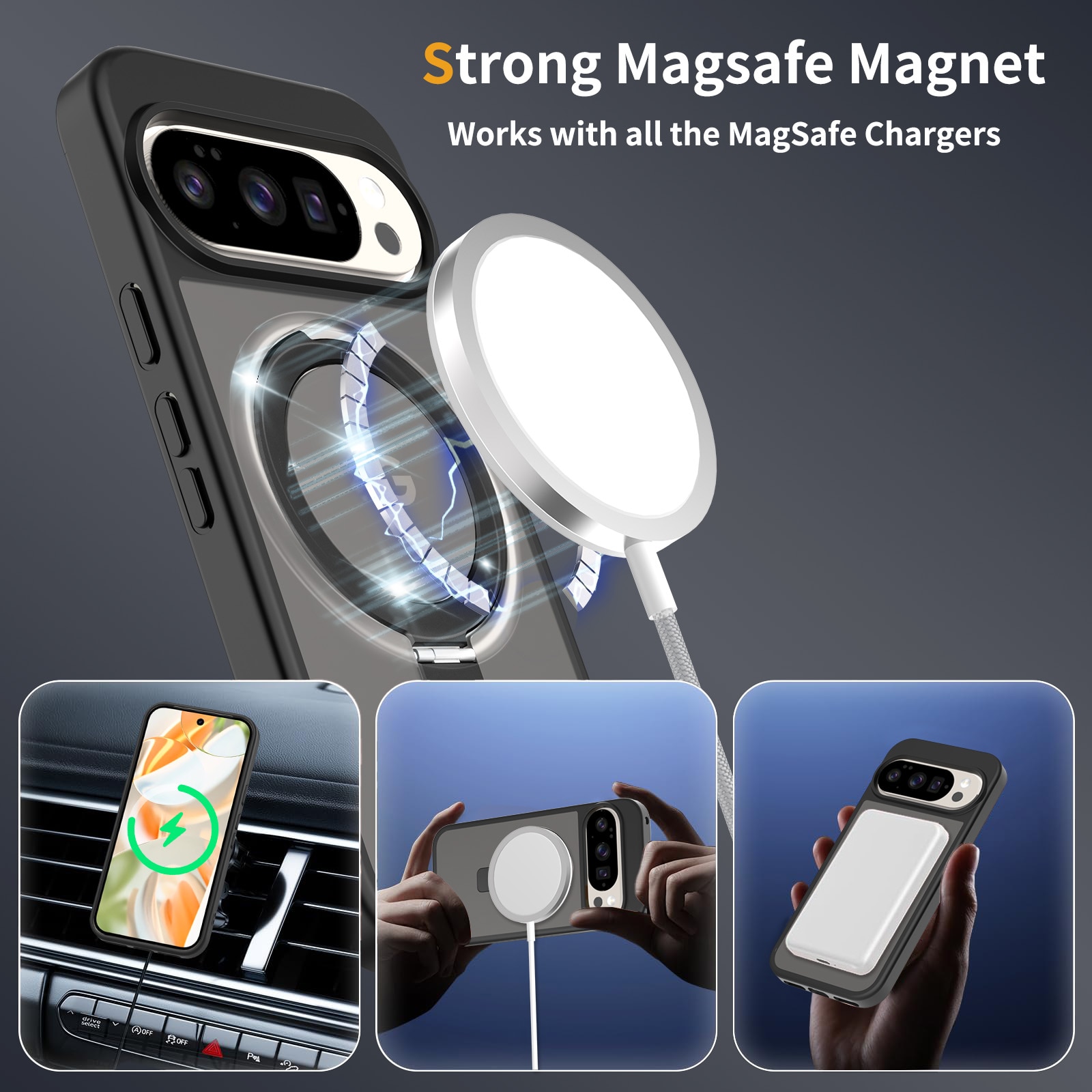Hybridcover Magnetic Ring Google Pixel 9 Sort