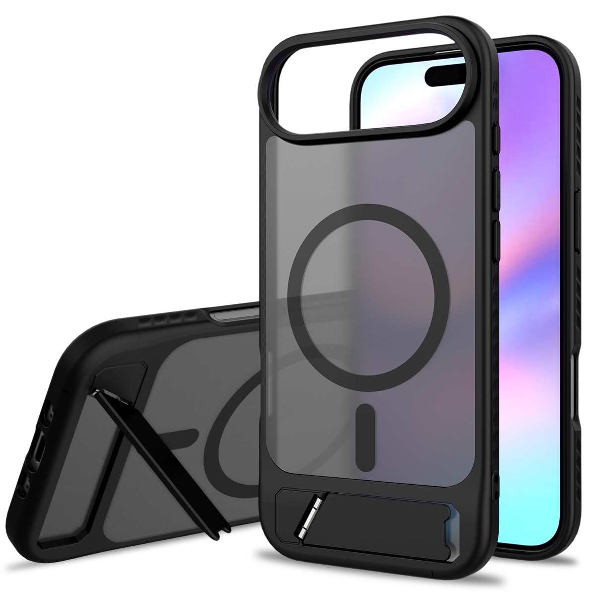 Magnetisk cover med stativ iPhone 17 Air Sort