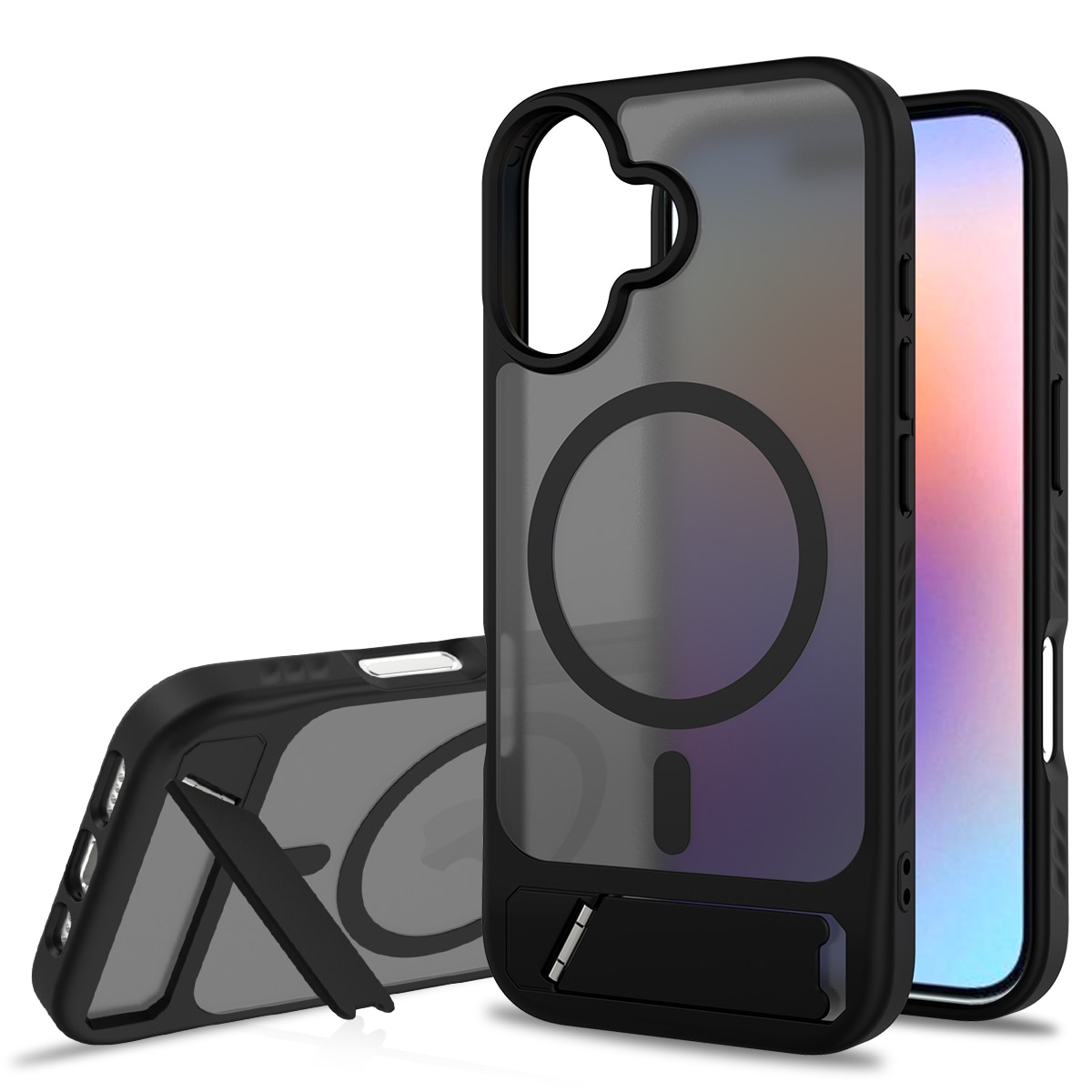Magnetisk cover med stativ iPhone 17 Sort