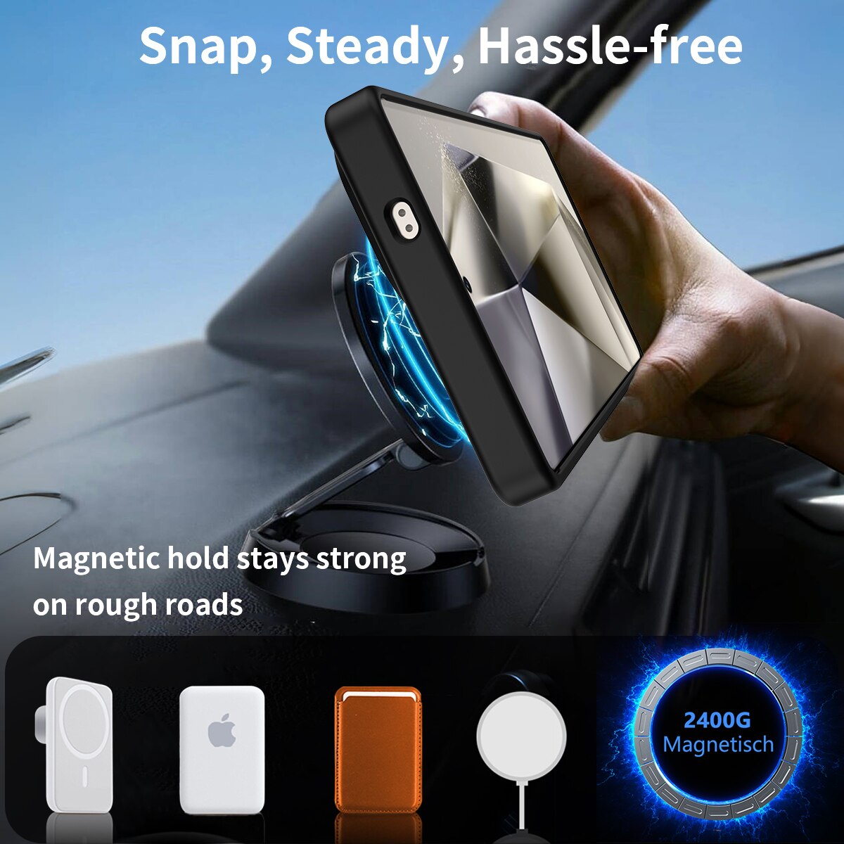 Magnetisk cover med stativ Samsung Galaxy S25 Ultra Sort