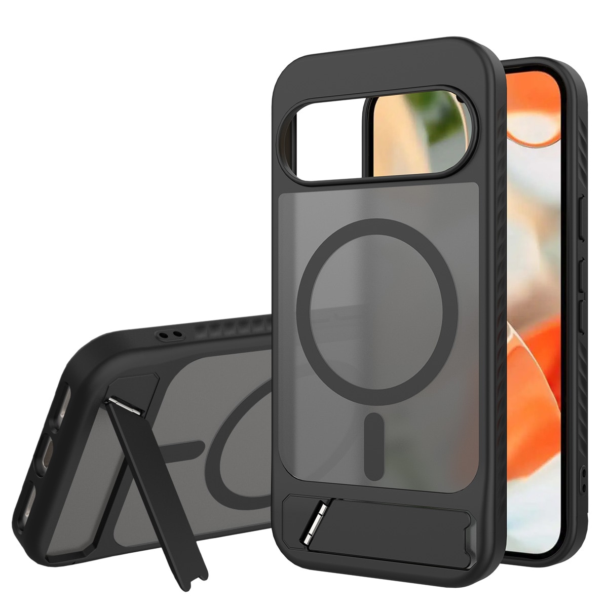 Magnetisk cover med stativ Google Pixel 9 Pro Sort