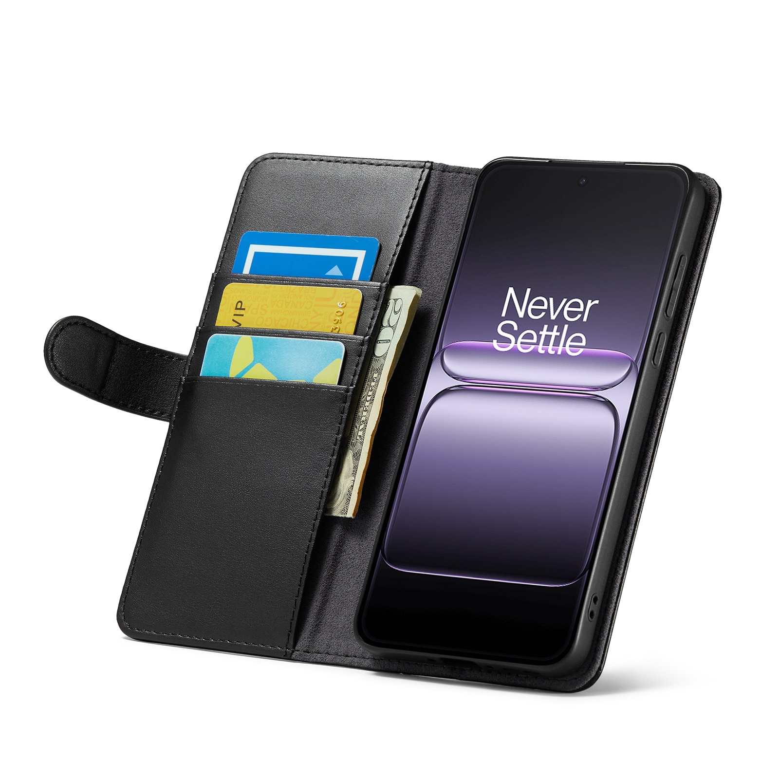 Ægte Læderetui  OnePlus Nord 5 Sort