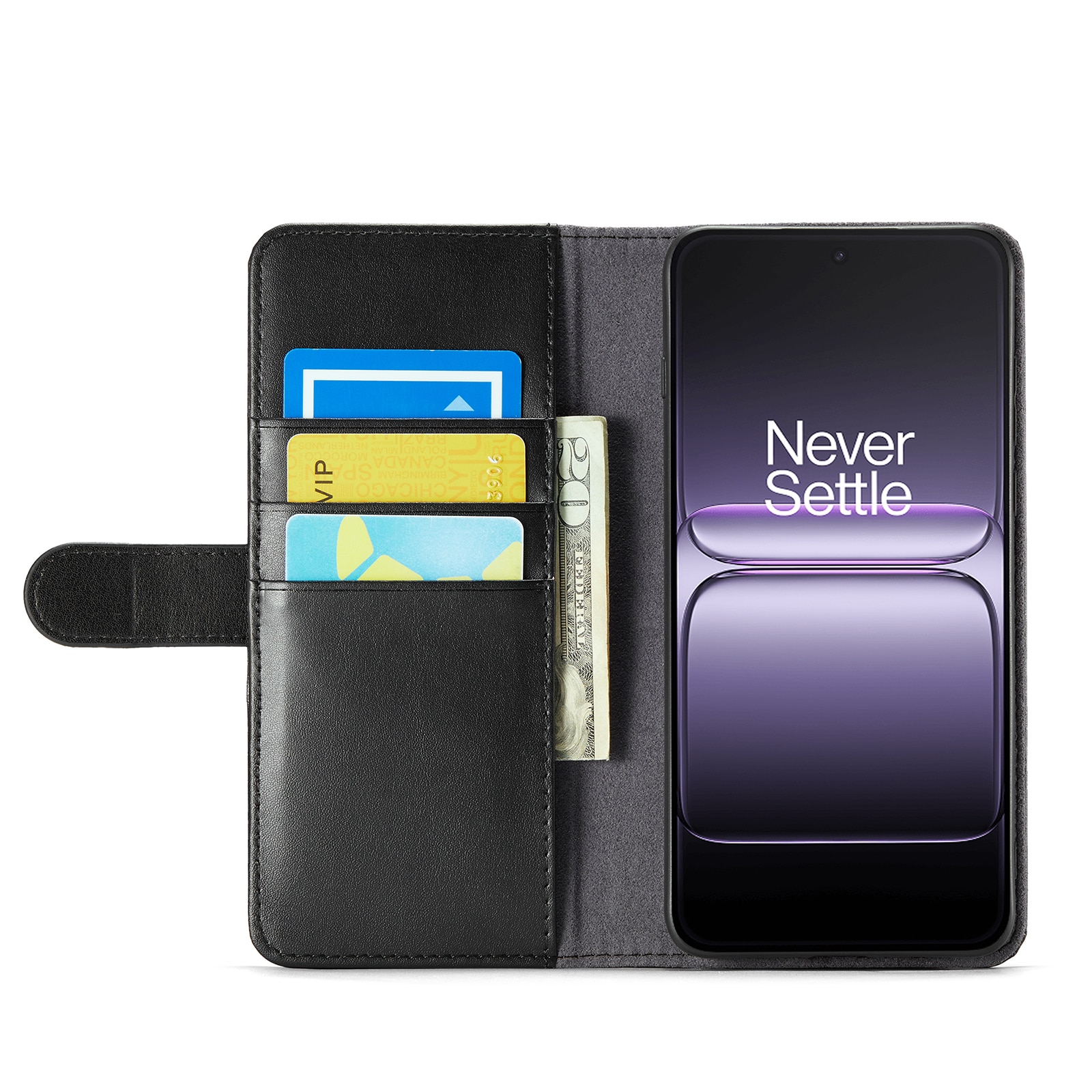Ægte Læderetui  OnePlus Nord 5 Sort