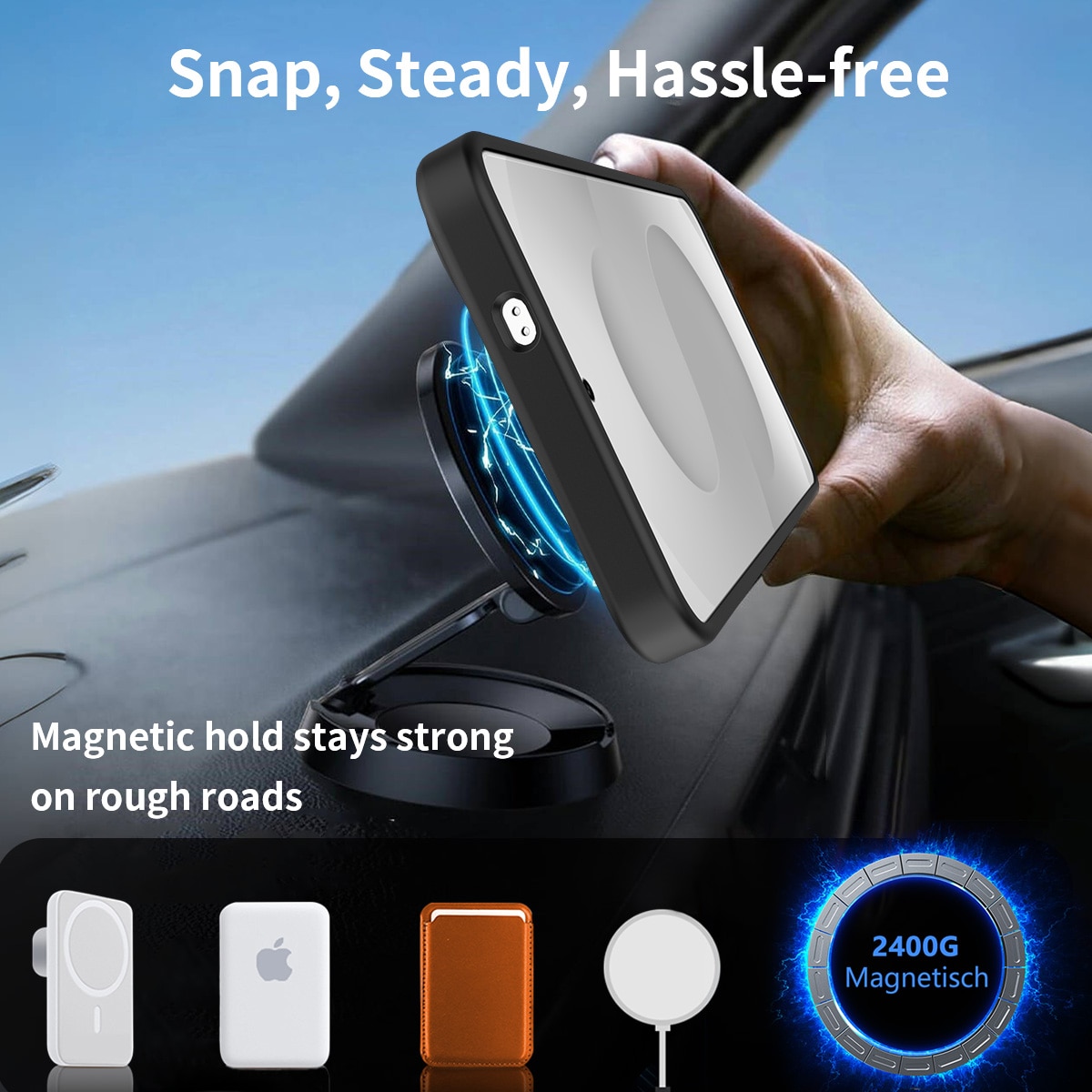 Magnetisk cover med stativ Samsung Galaxy S25 FE Sort