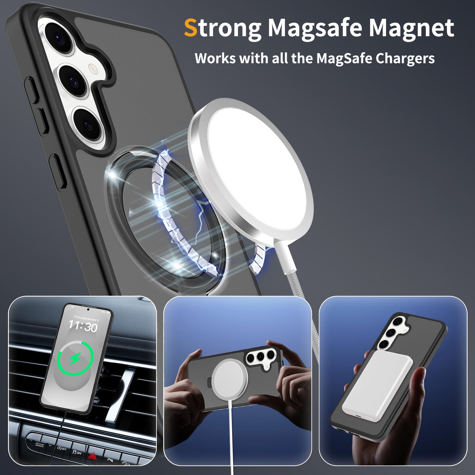 Hybridcover Magnetic Ring Samsung Galaxy S25 FE Sort