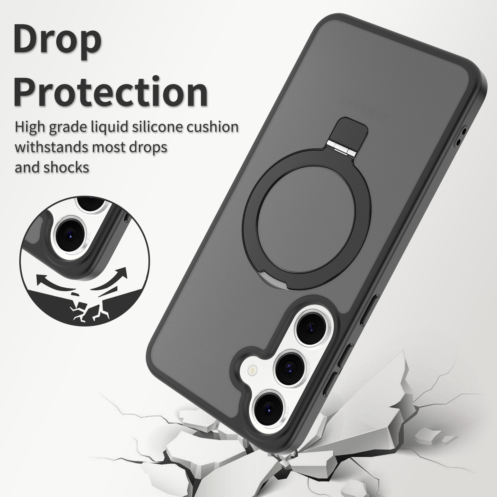Hybridcover Magnetic Ring Samsung Galaxy S25 FE Sort
