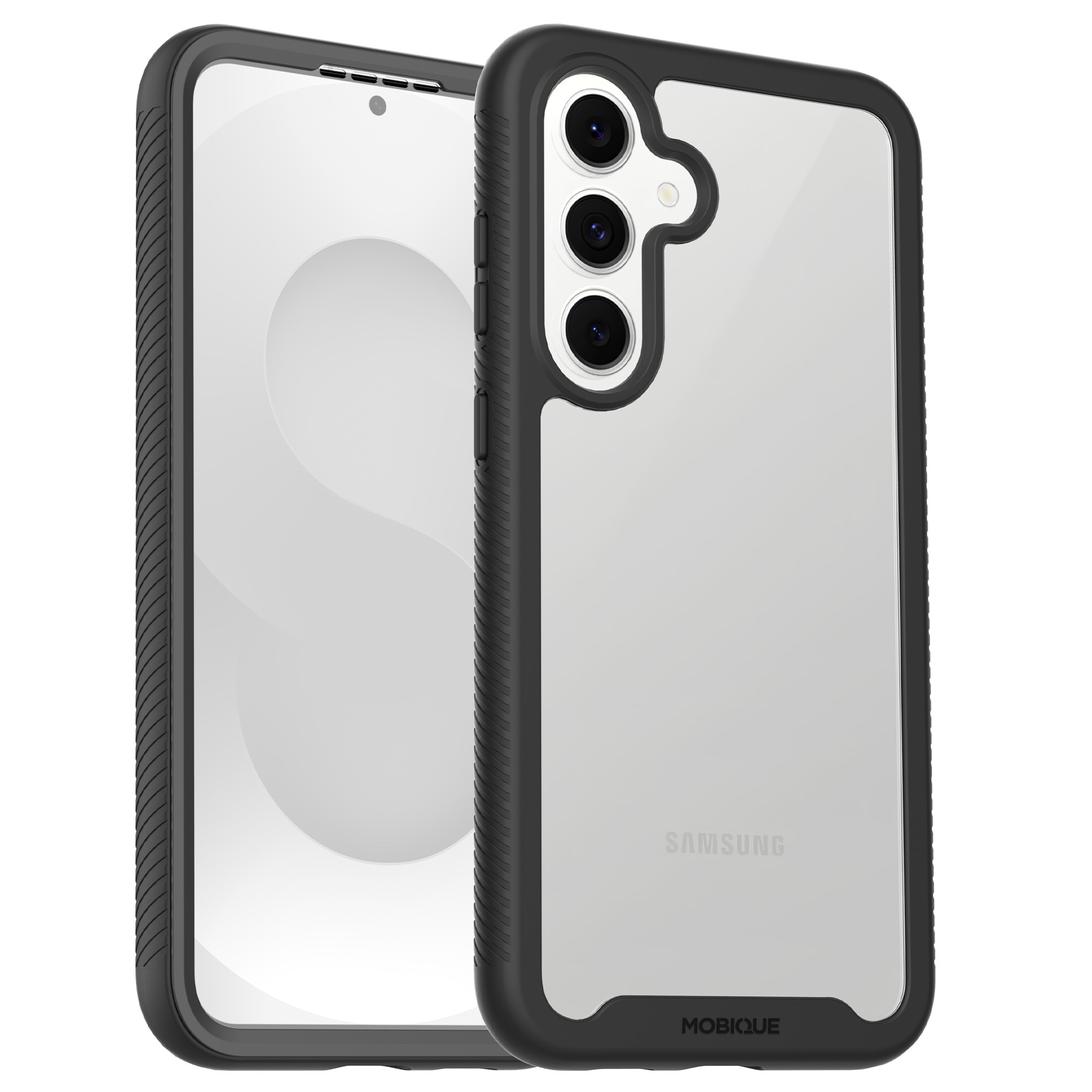 Full Protection Case Samsung Galaxy S25 FE Sort/gennemsigtig