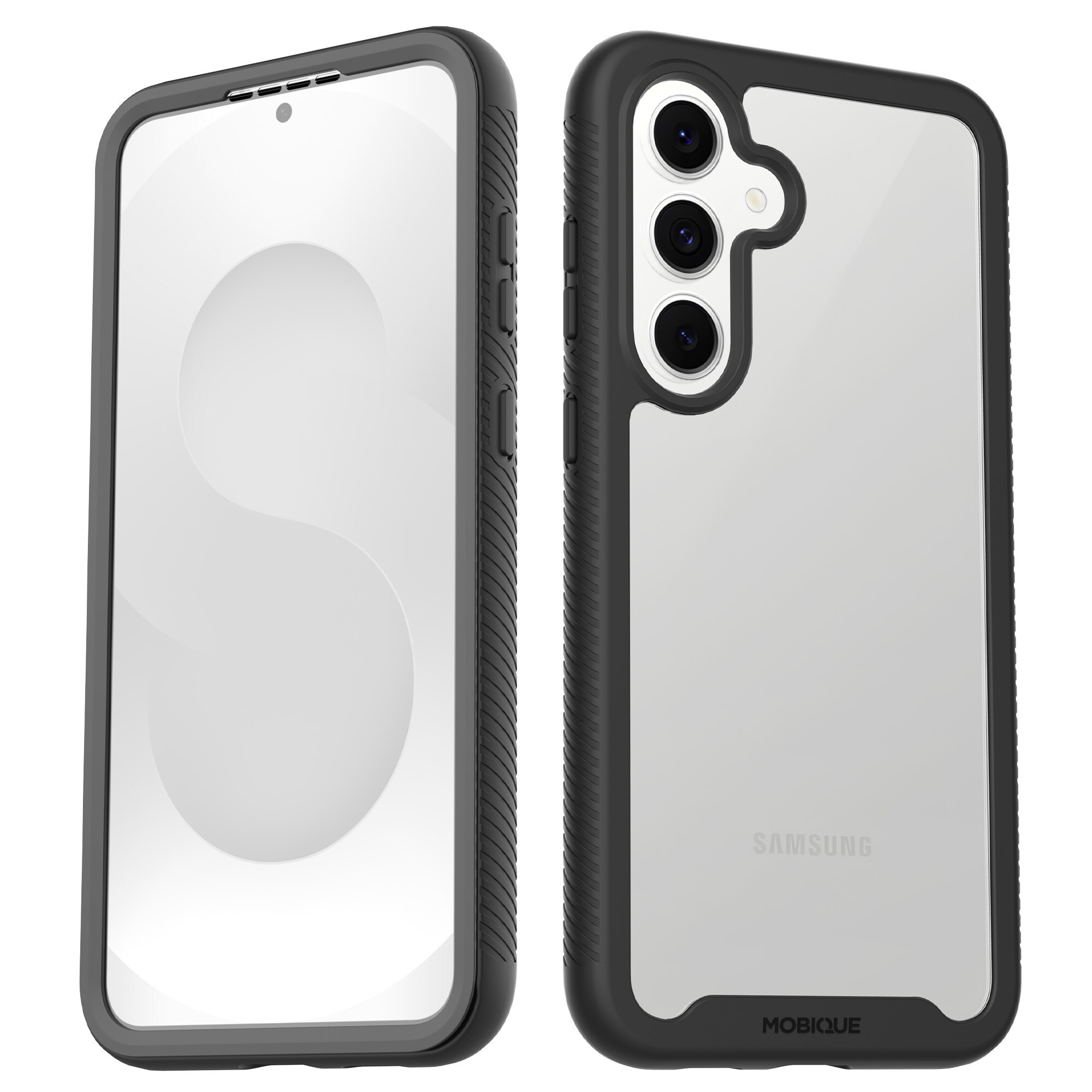 Full Protection Case Samsung Galaxy S25 FE Sort/gennemsigtig