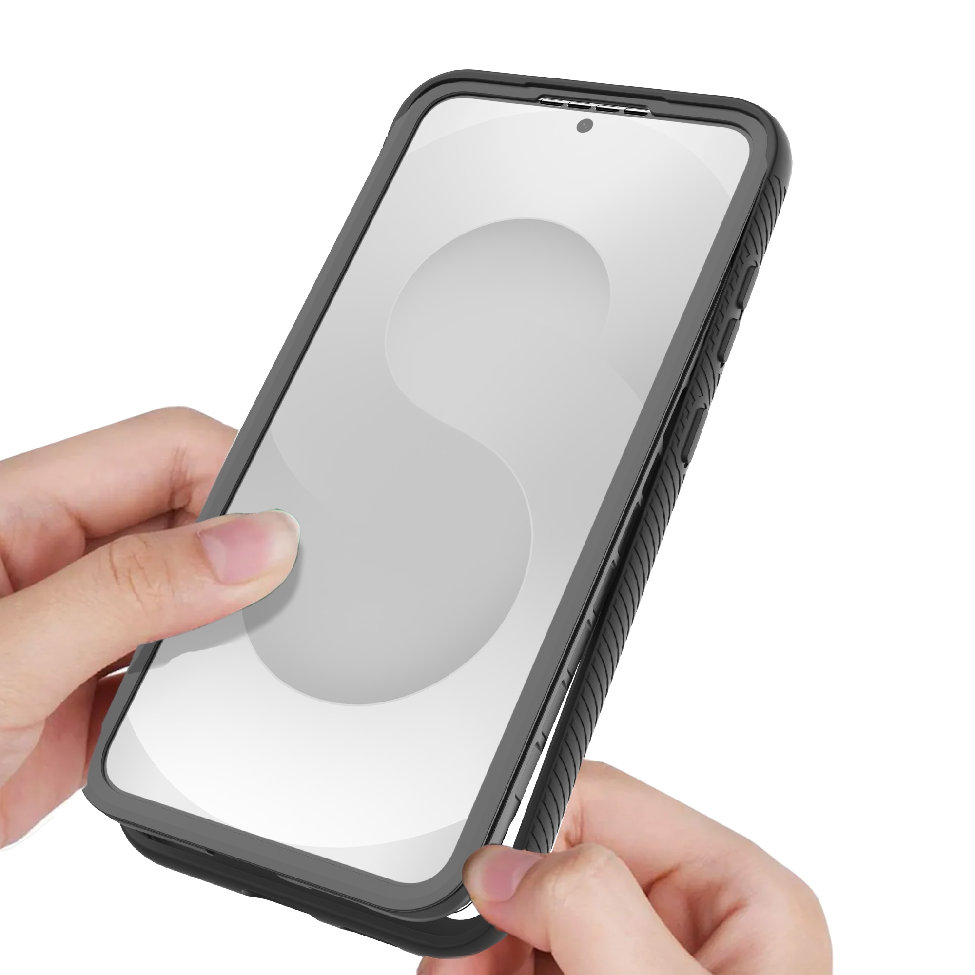 Full Protection Case Samsung Galaxy S25 FE Sort/gennemsigtig