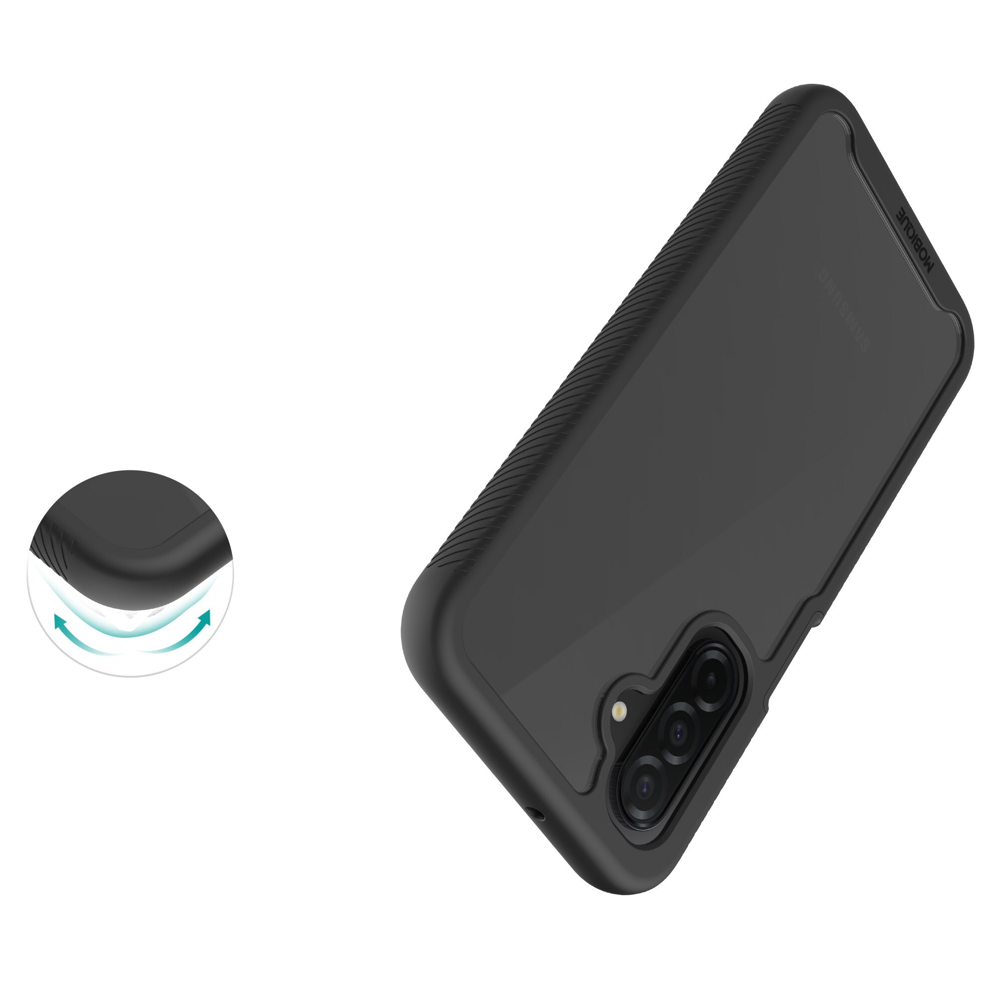 Full Protection Case Samsung Galaxy A17 Sort/gennemsigtig