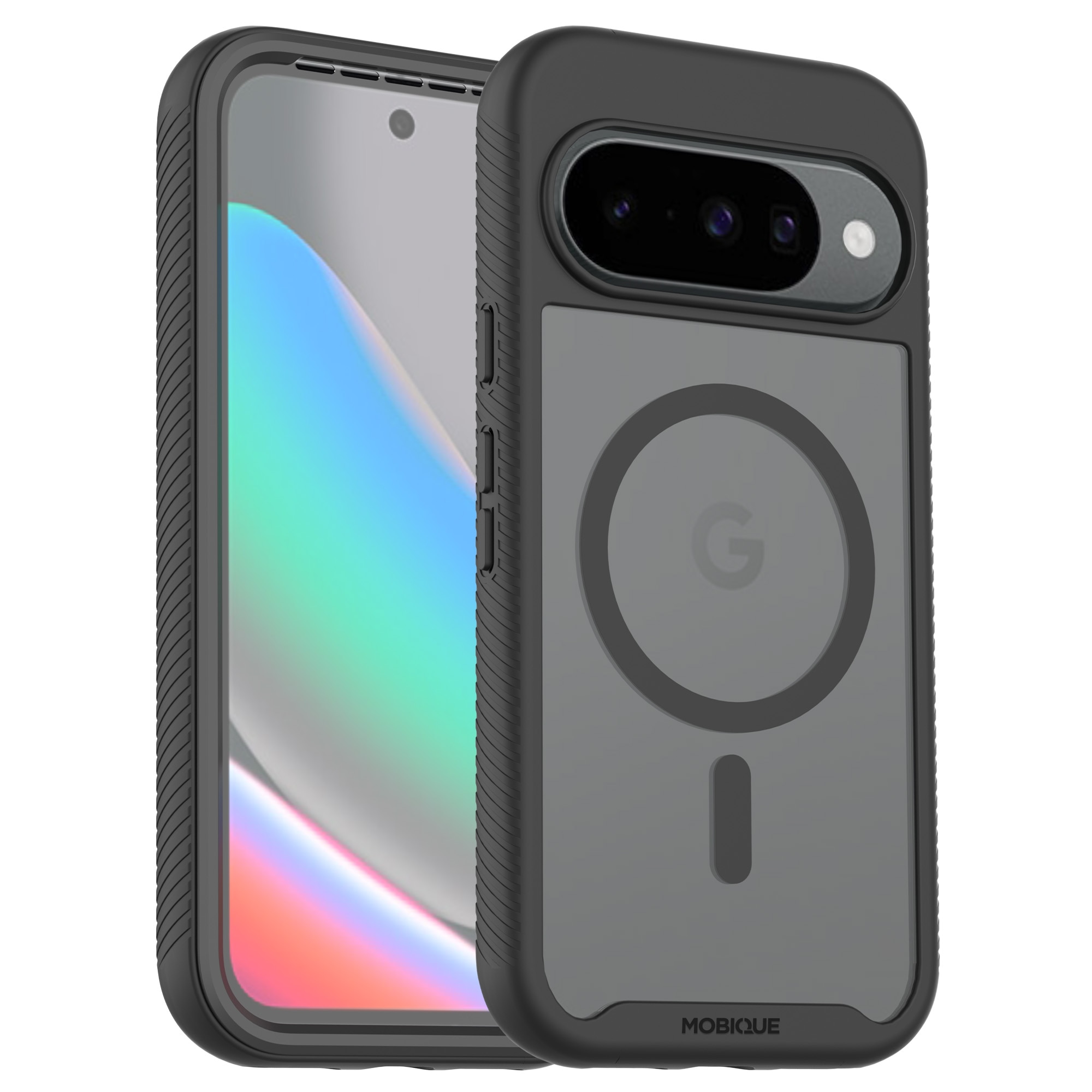 Full Protection Magnetic Case Google Pixel 10 Sort/gennemsigtig