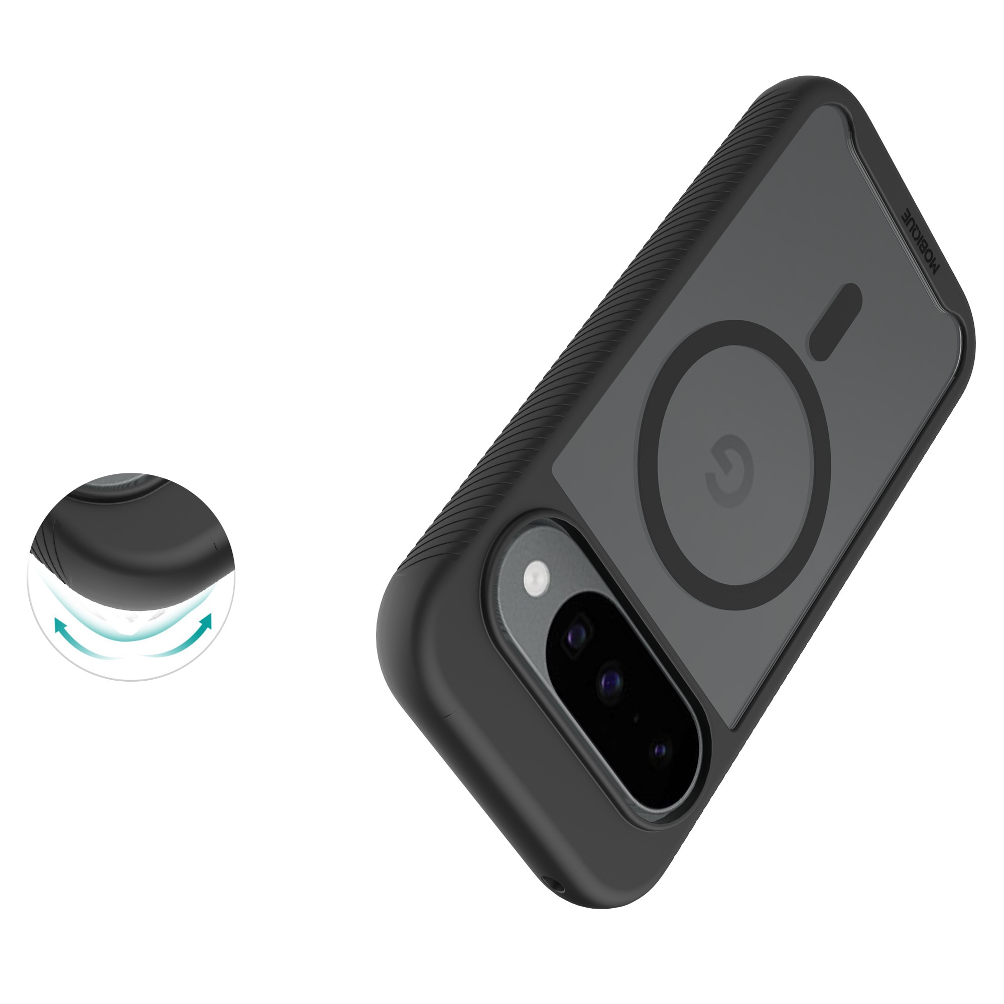 Full Protection Magnetic Case Google Pixel 10 Sort/gennemsigtig