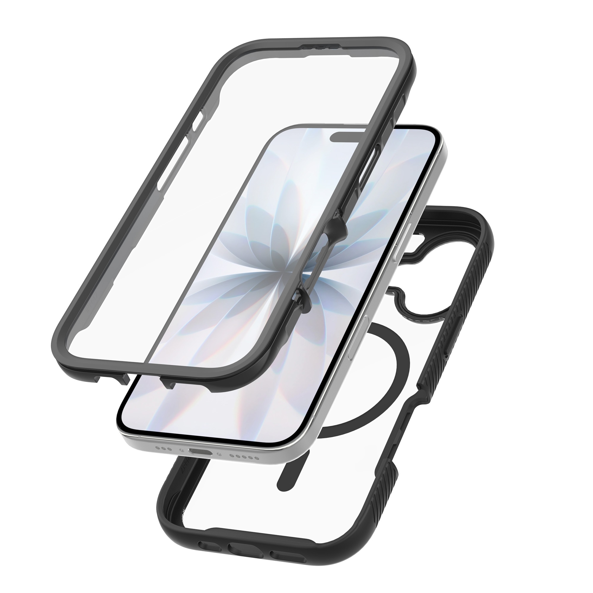 Full Protection Magnetic Case iPhone 17 Sort/gennemsigtig