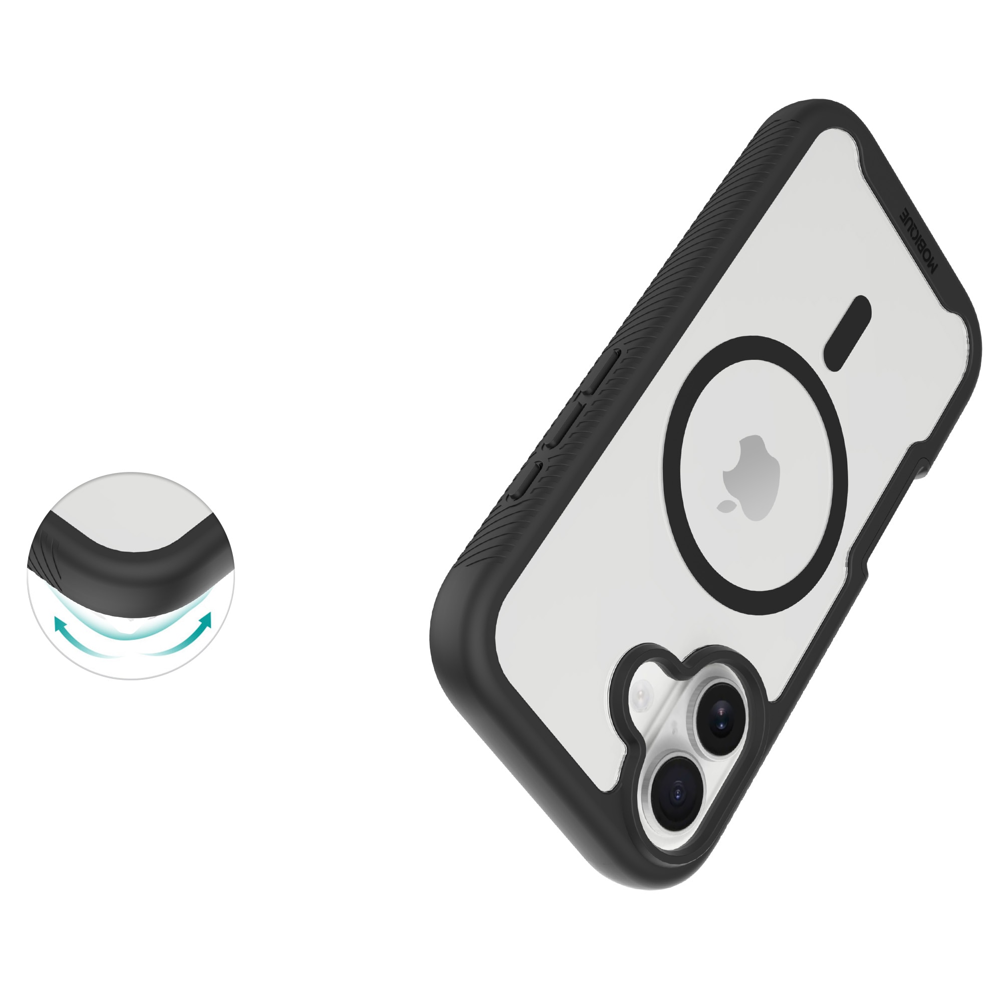 Full Protection Magnetic Case iPhone 17 Sort/gennemsigtig