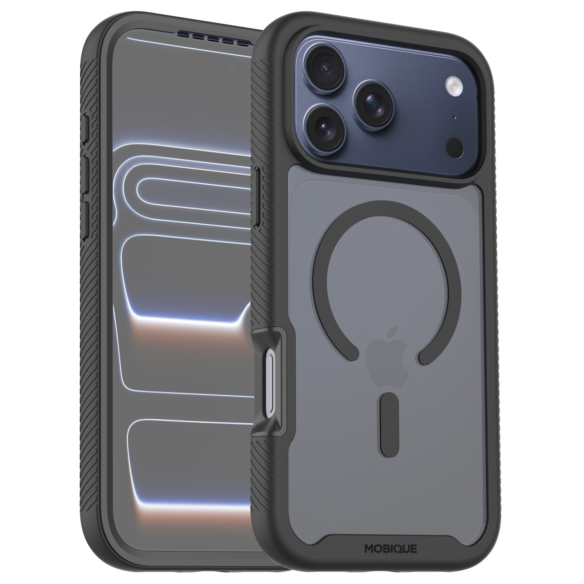 Full Protection Magnetic Case iPhone 17 Pro Sort/gennemsigtig