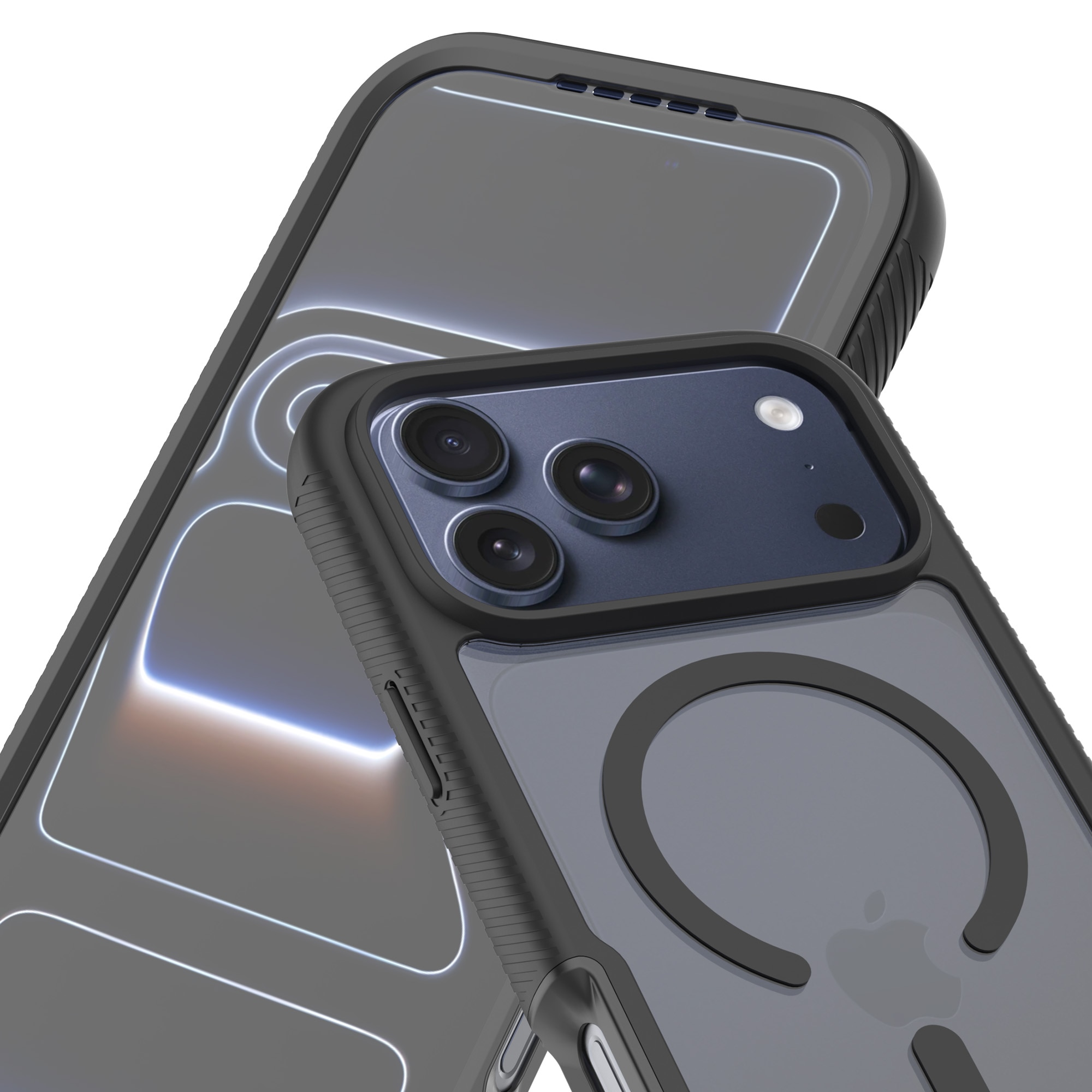 Full Protection Magnetic Case iPhone 17 Pro Sort/gennemsigtig