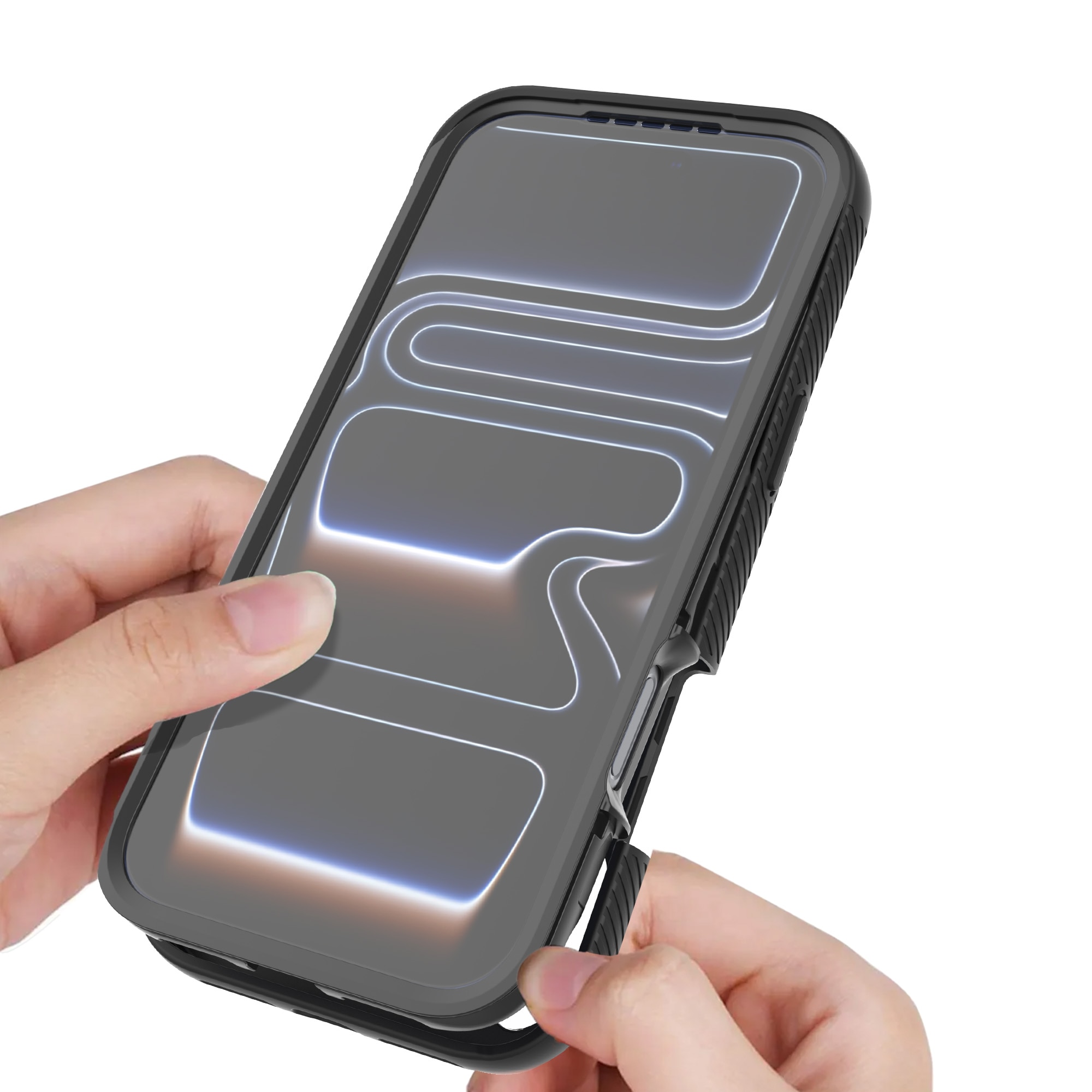Full Protection Magnetic Case iPhone 17 Pro Sort/gennemsigtig