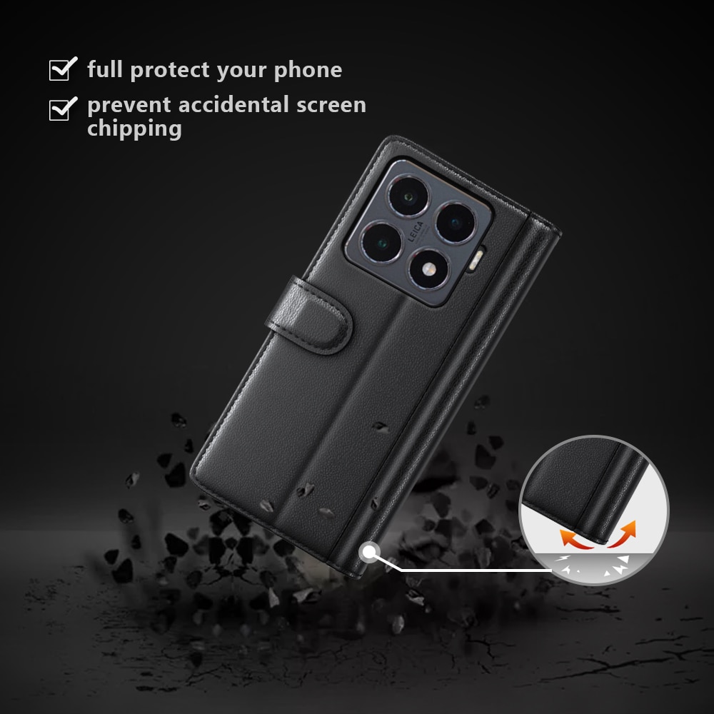 Ægte Læderetui Xiaomi 15T Pro Sort