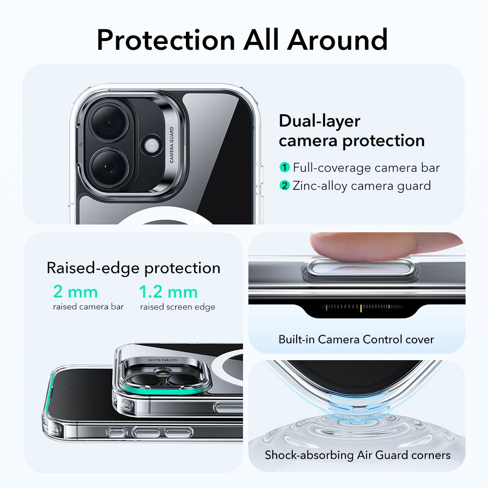 Classic Kickstand HaloLock MagSafe iPhone 17 Gennemsigtig