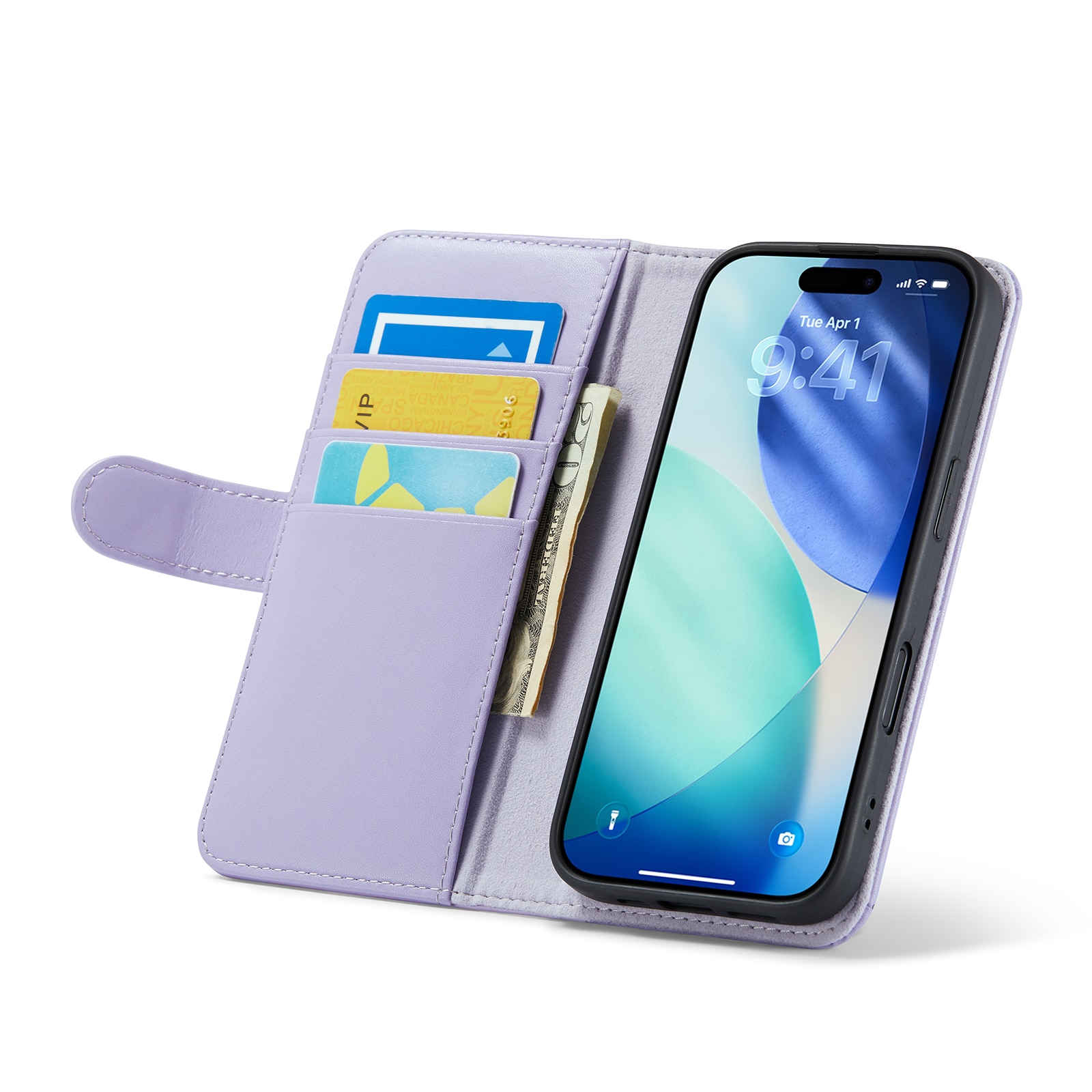 Ægte Læderetui iPhone 17 Lilla