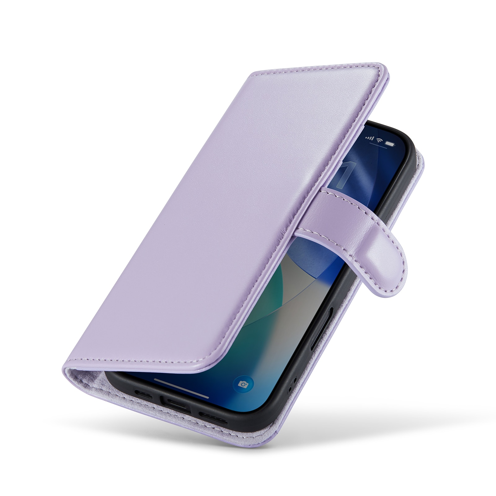 Ægte Læderetui iPhone 17 Lilla