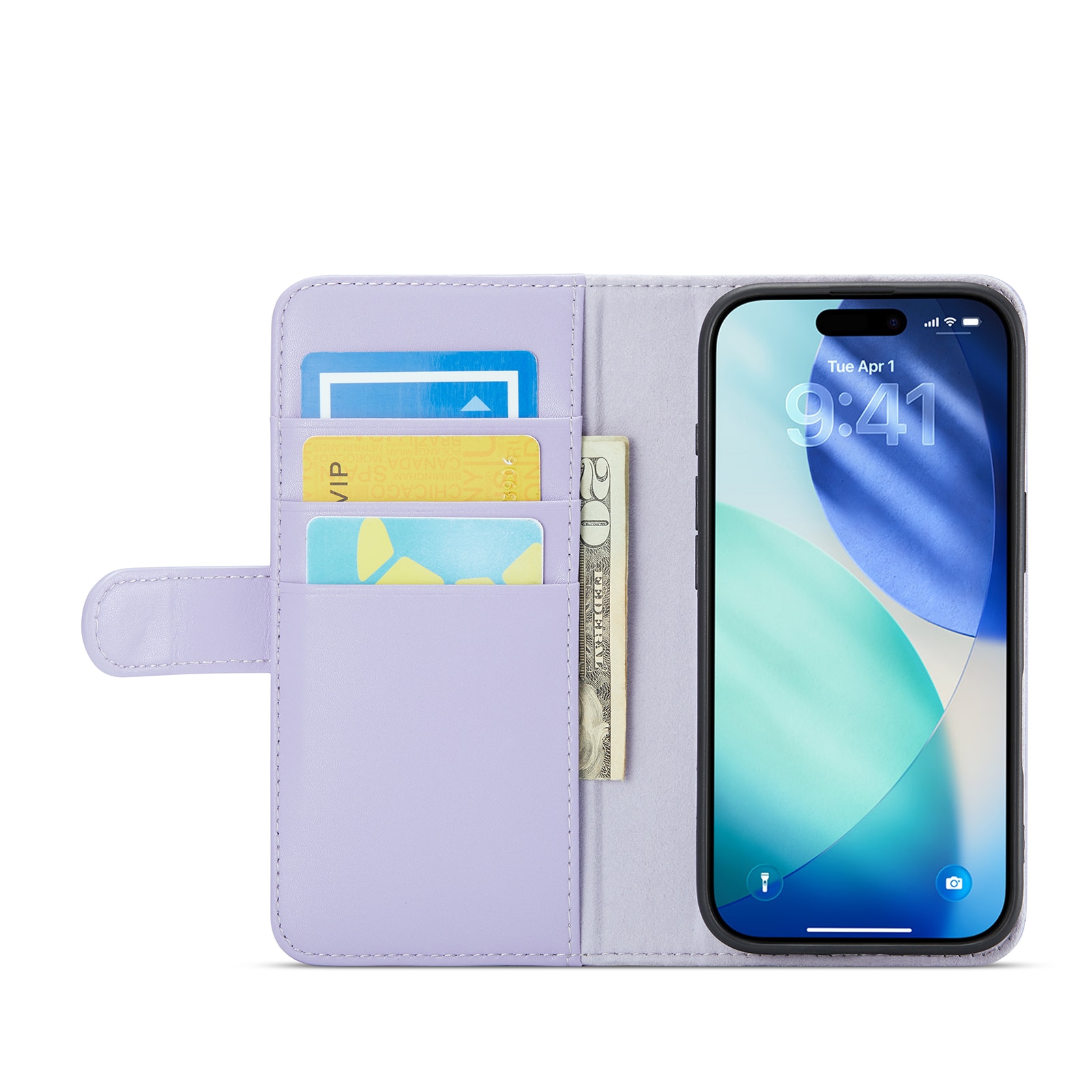 Ægte Læderetui iPhone 17 Lilla
