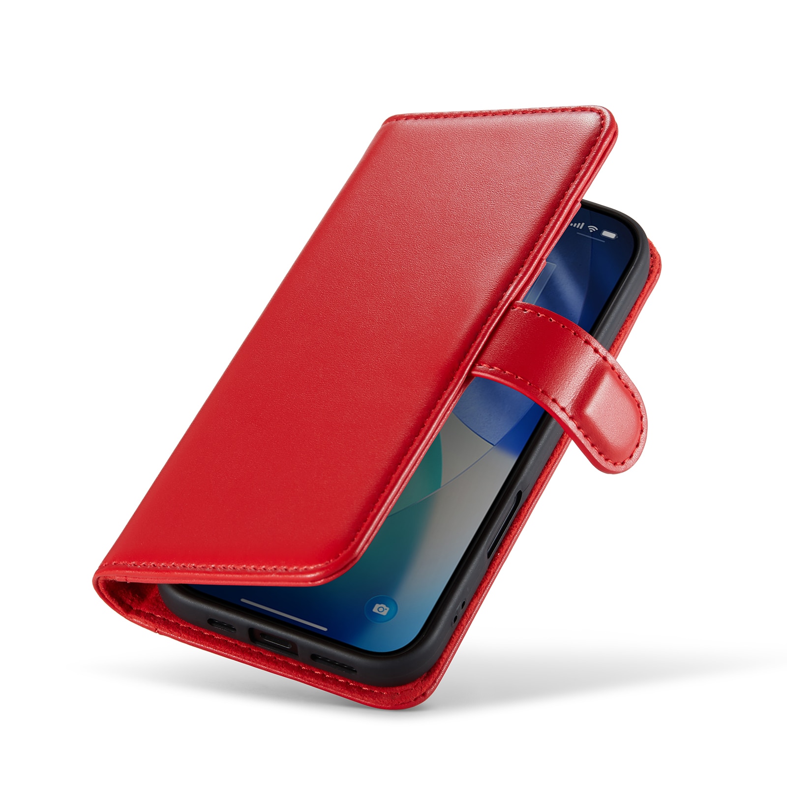 Ægte Læderetui iPhone 17 Rød