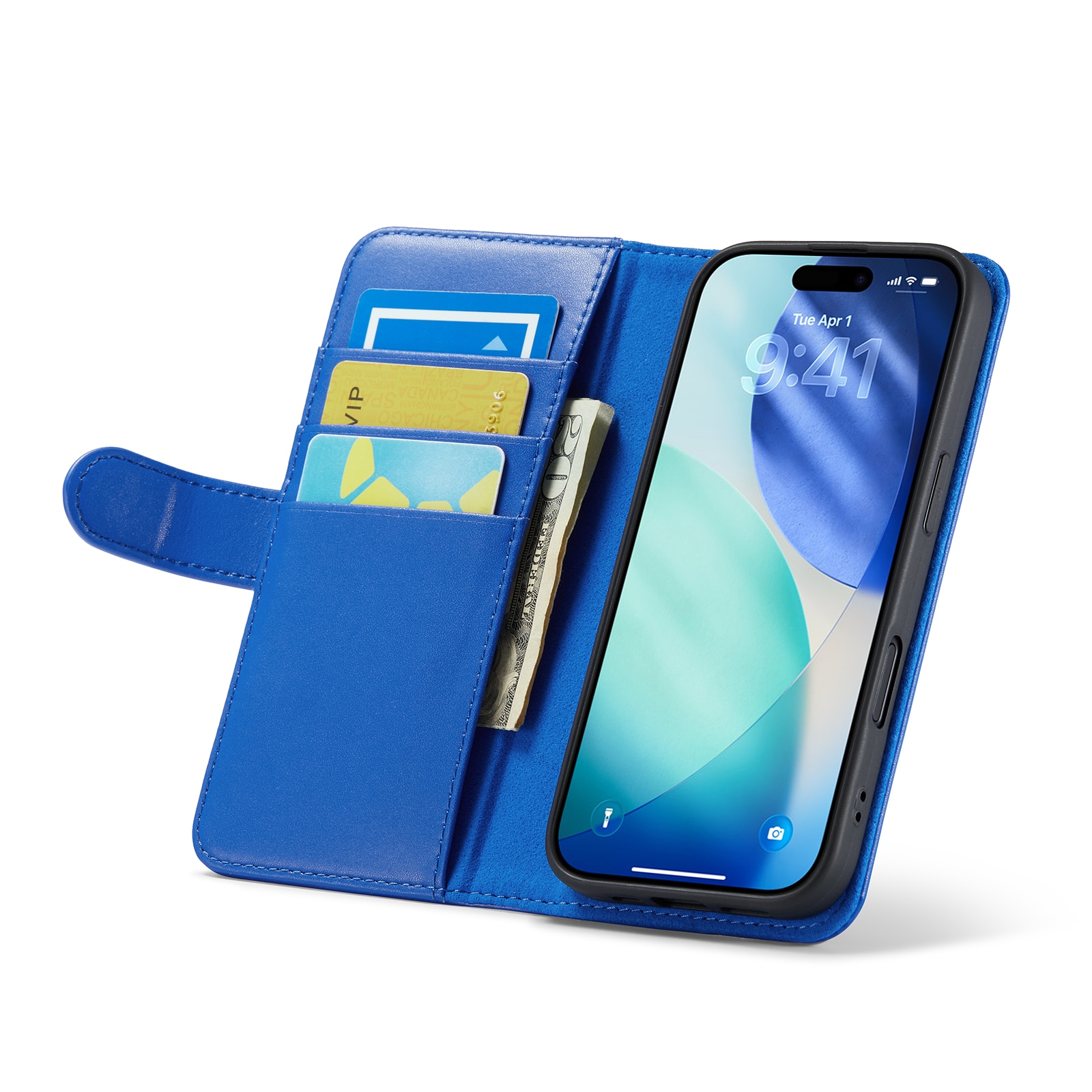 Ægte Læderetui iPhone 17 Blå
