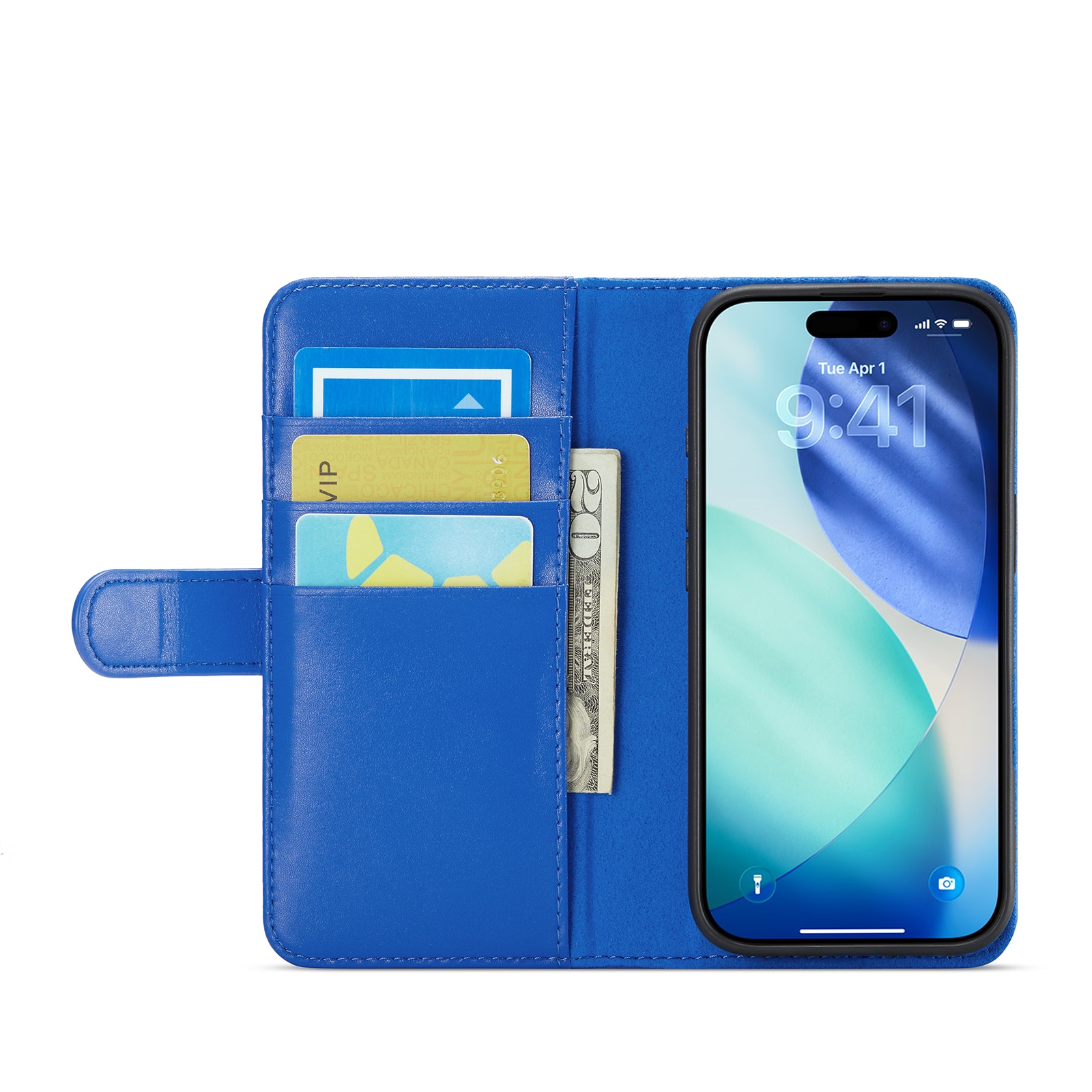 Ægte Læderetui iPhone 17 Blå