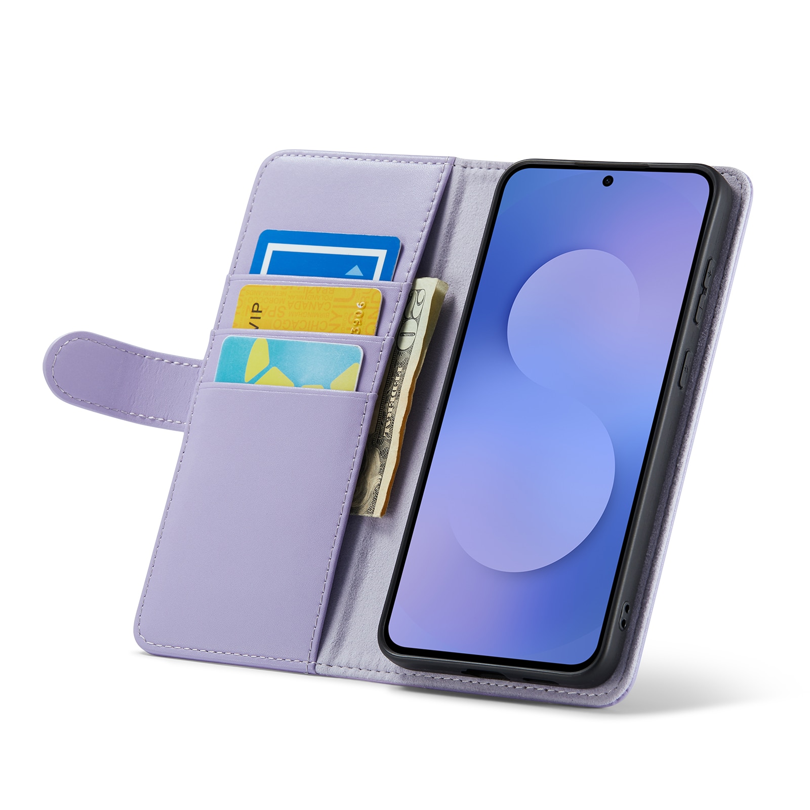 Ægte Læderetui Samsung Galaxy S25 FE Lilla