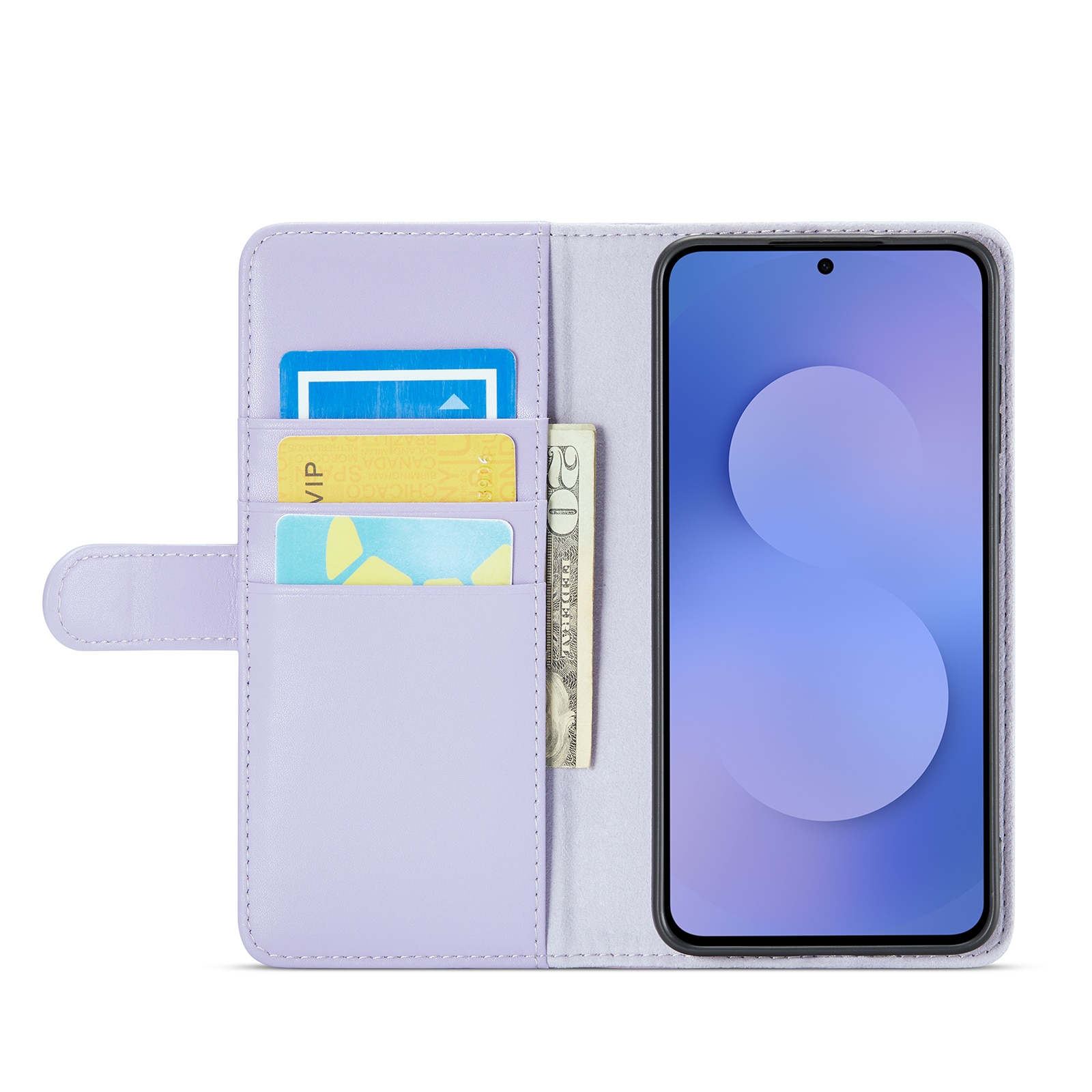 Ægte Læderetui Samsung Galaxy S25 FE Lilla